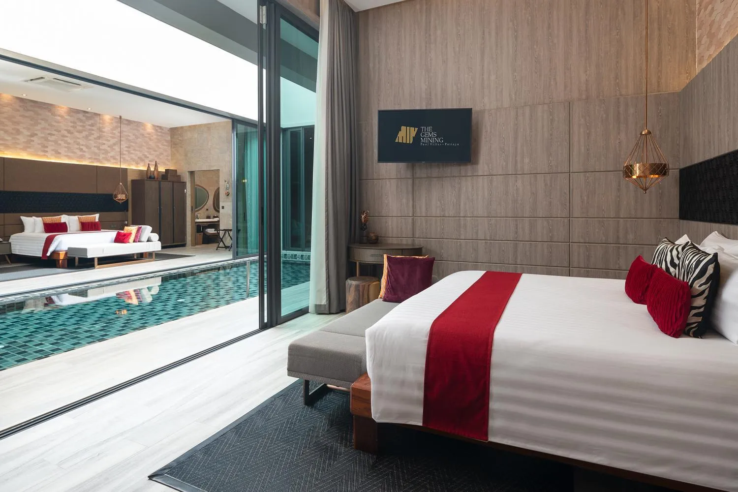 TV and multimedia, Bed in The Gems Mining Pool Villas Pattaya