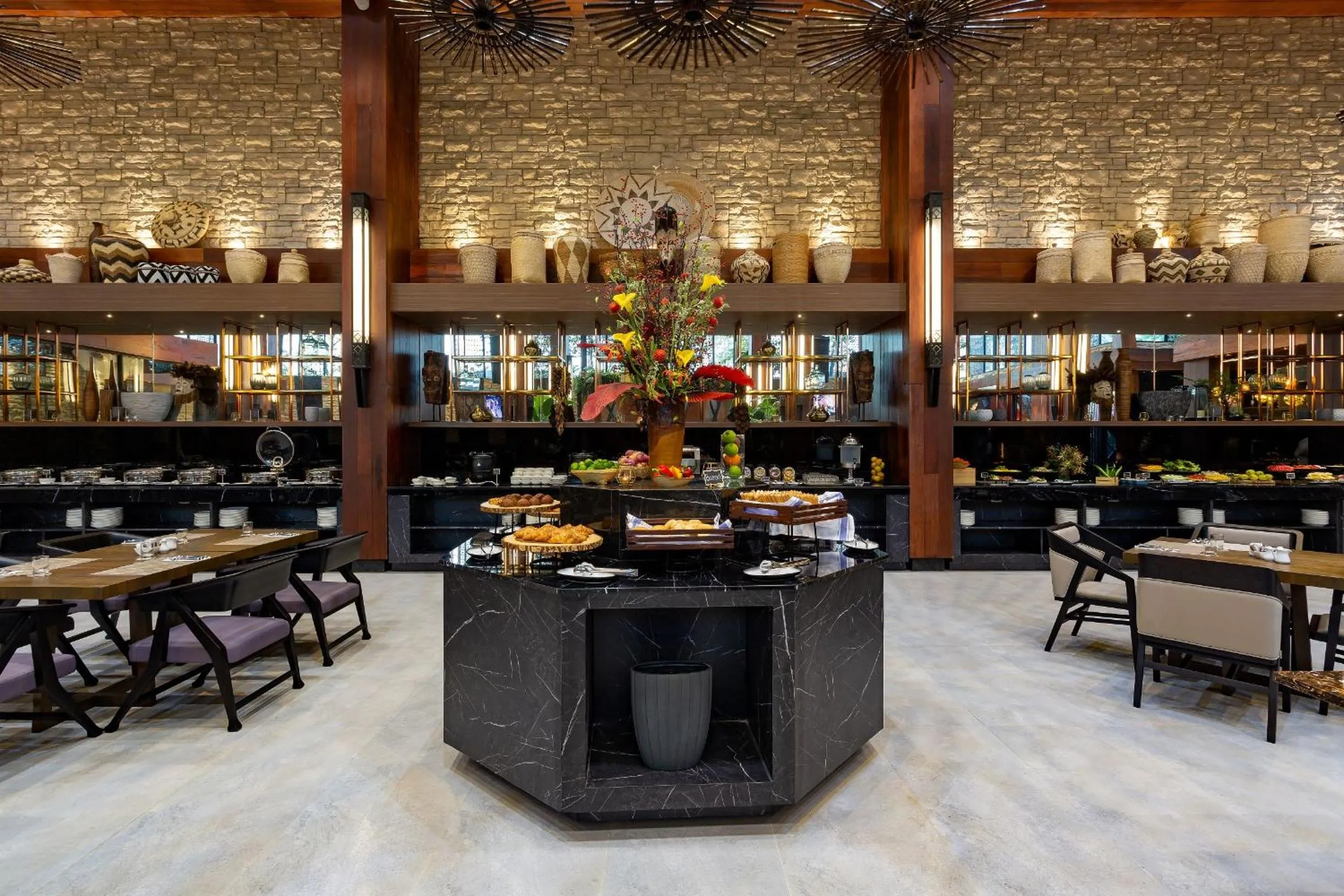 Buffet breakfast in The Gems Mining Pool Villas Pattaya