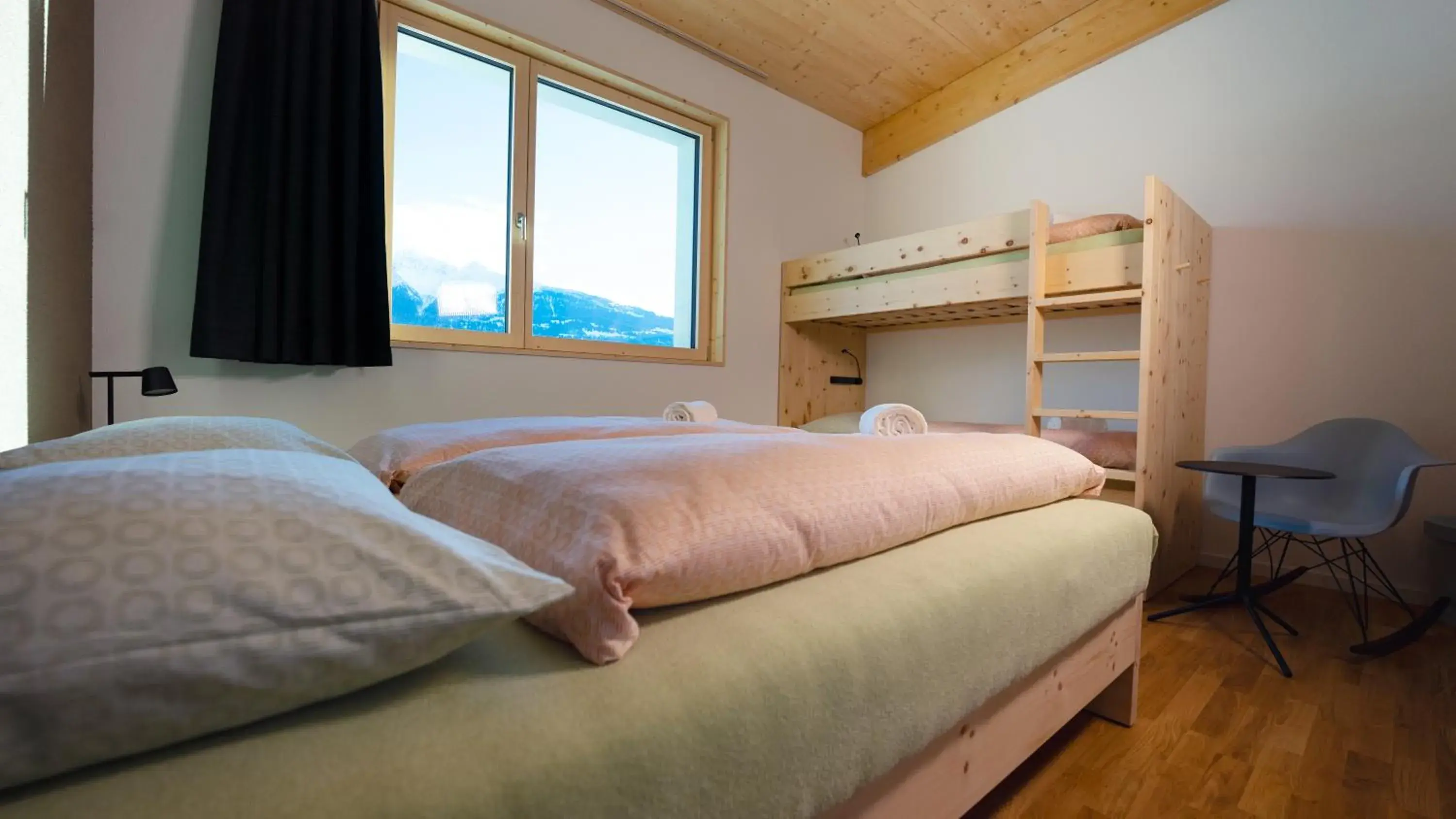 Family Room with Shower - incl. Pool Access in Laax wellnessHostel3000 Family Room with Shower - incl. Pool Access in Laax wellnessHostel3000