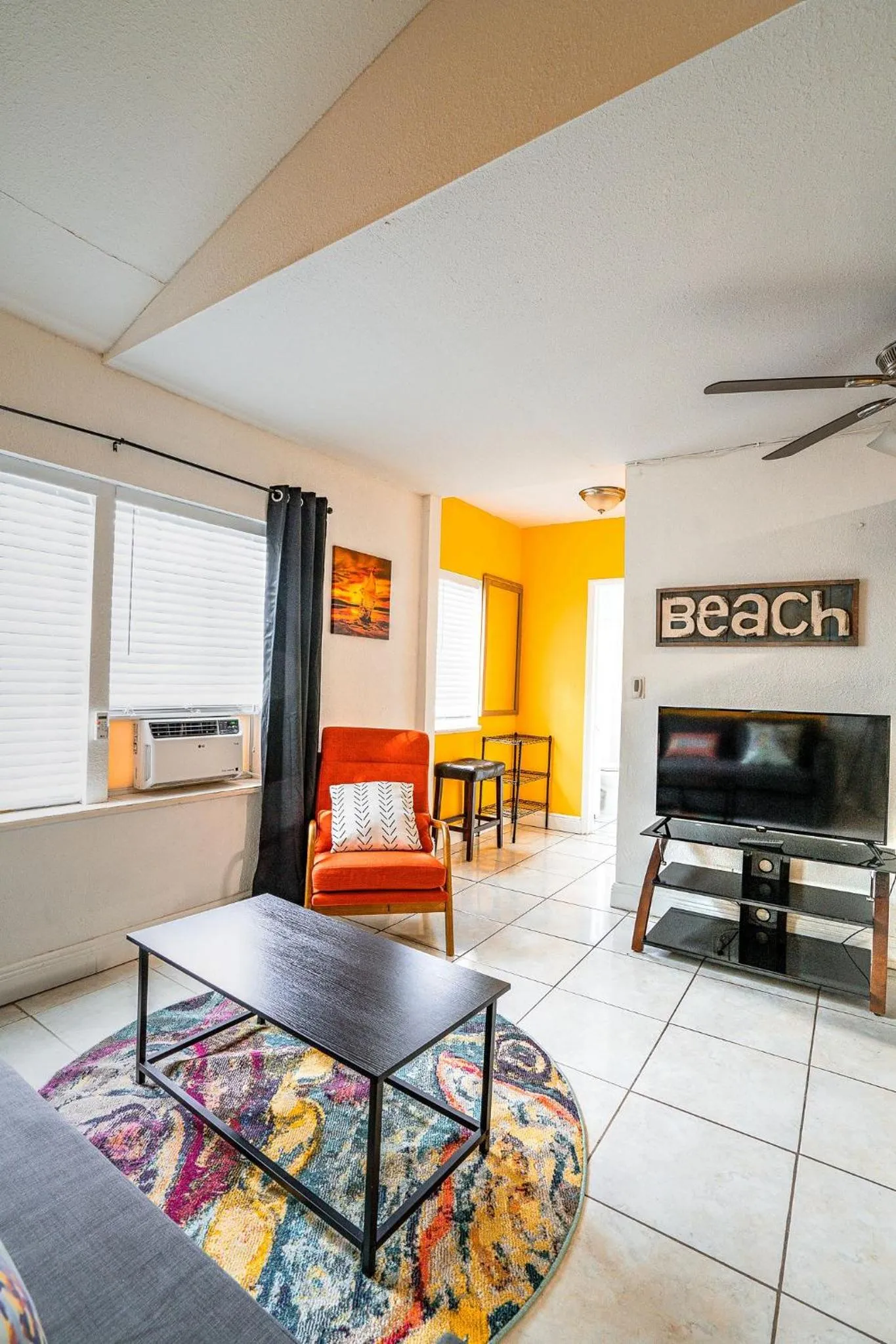 Living room in Little Paris by the ocean self check in