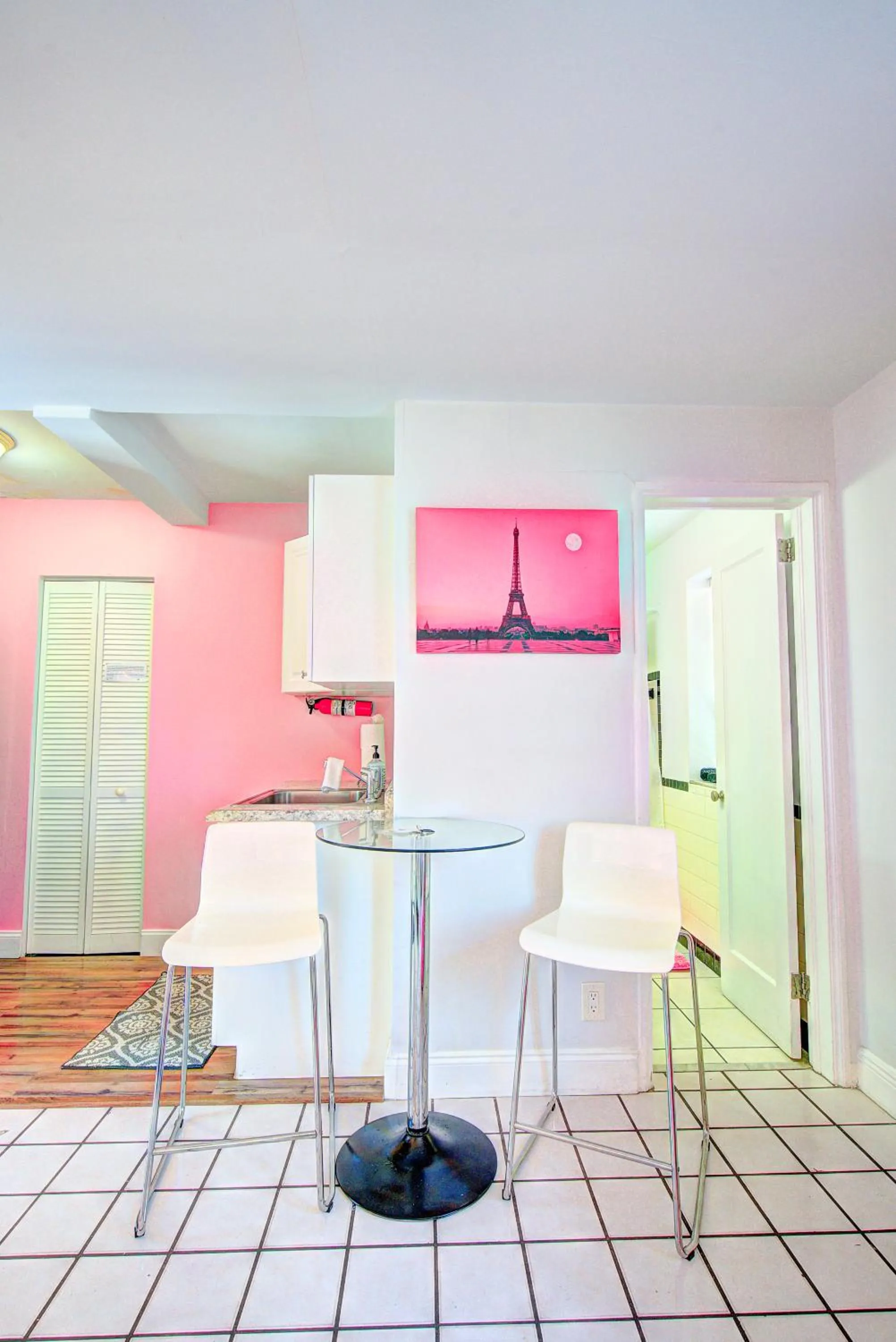 Dining area in Little Paris by the ocean self check in