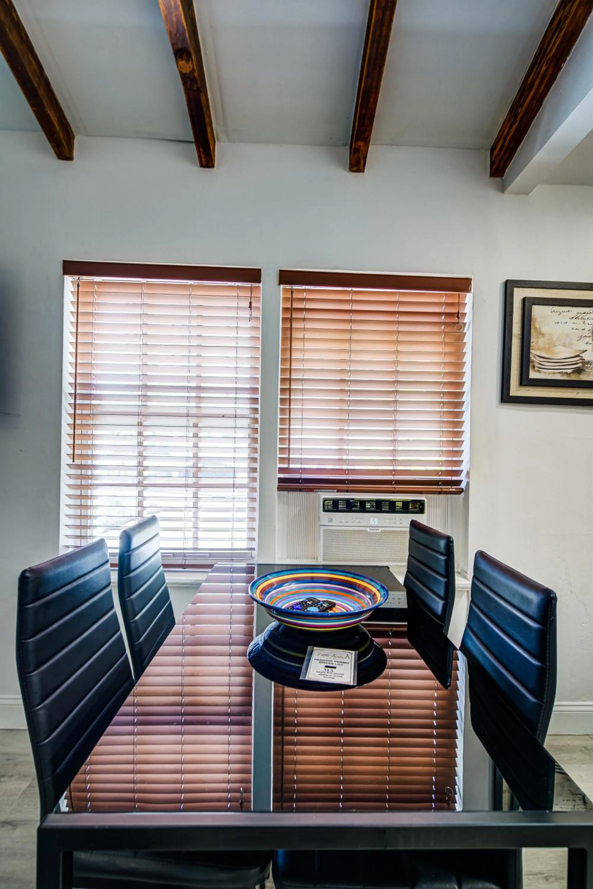 Dining area in Little Paris by the ocean self check in