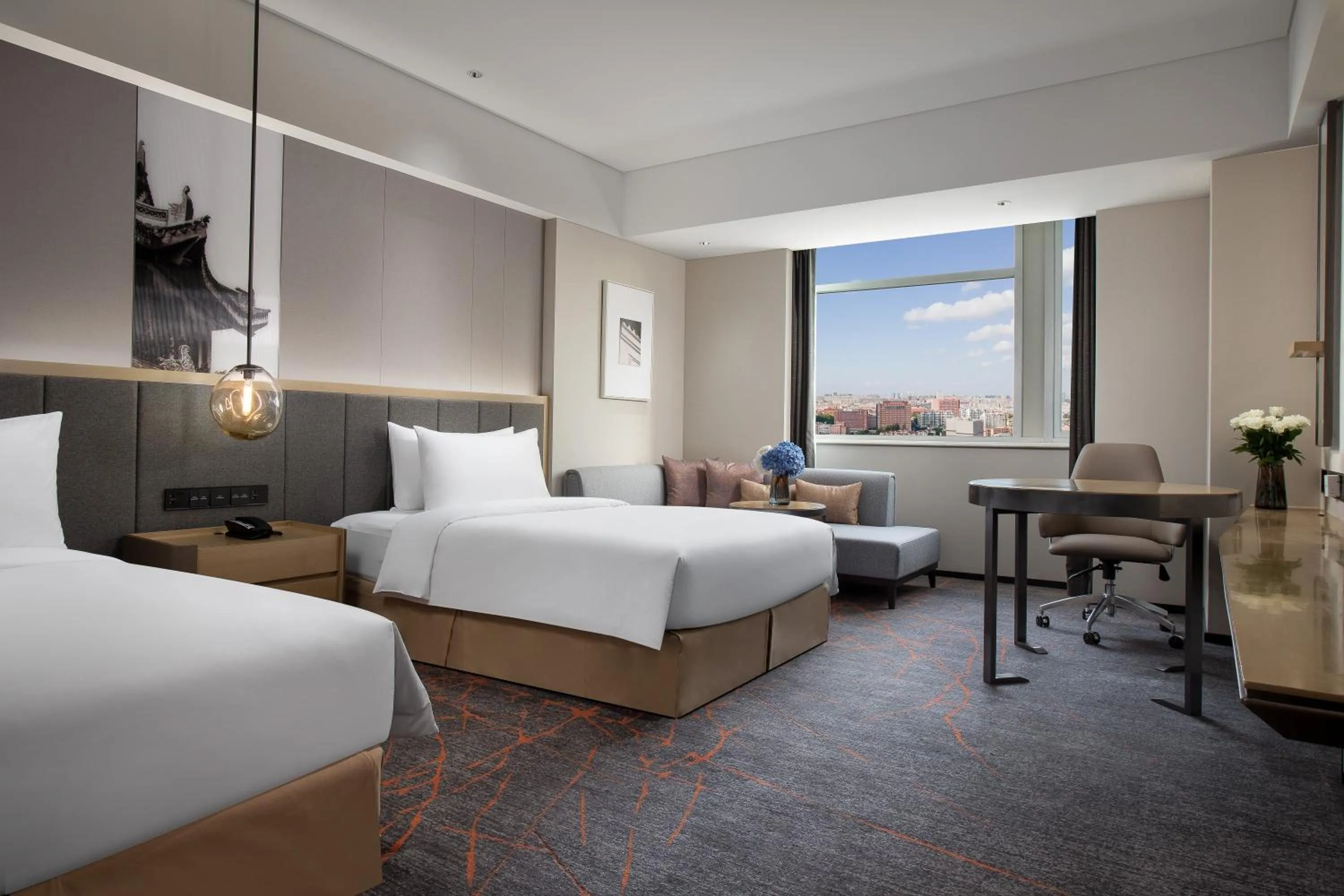 Bedroom, Bed in Crowne Plaza Shanghai Fudan by IHG