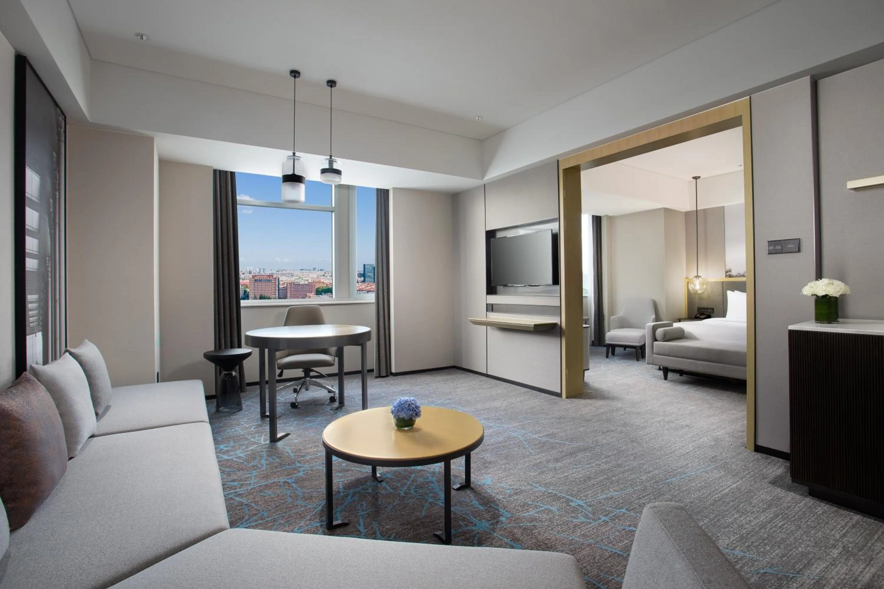 Bedroom, Bed in Crowne Plaza Shanghai Fudan by IHG