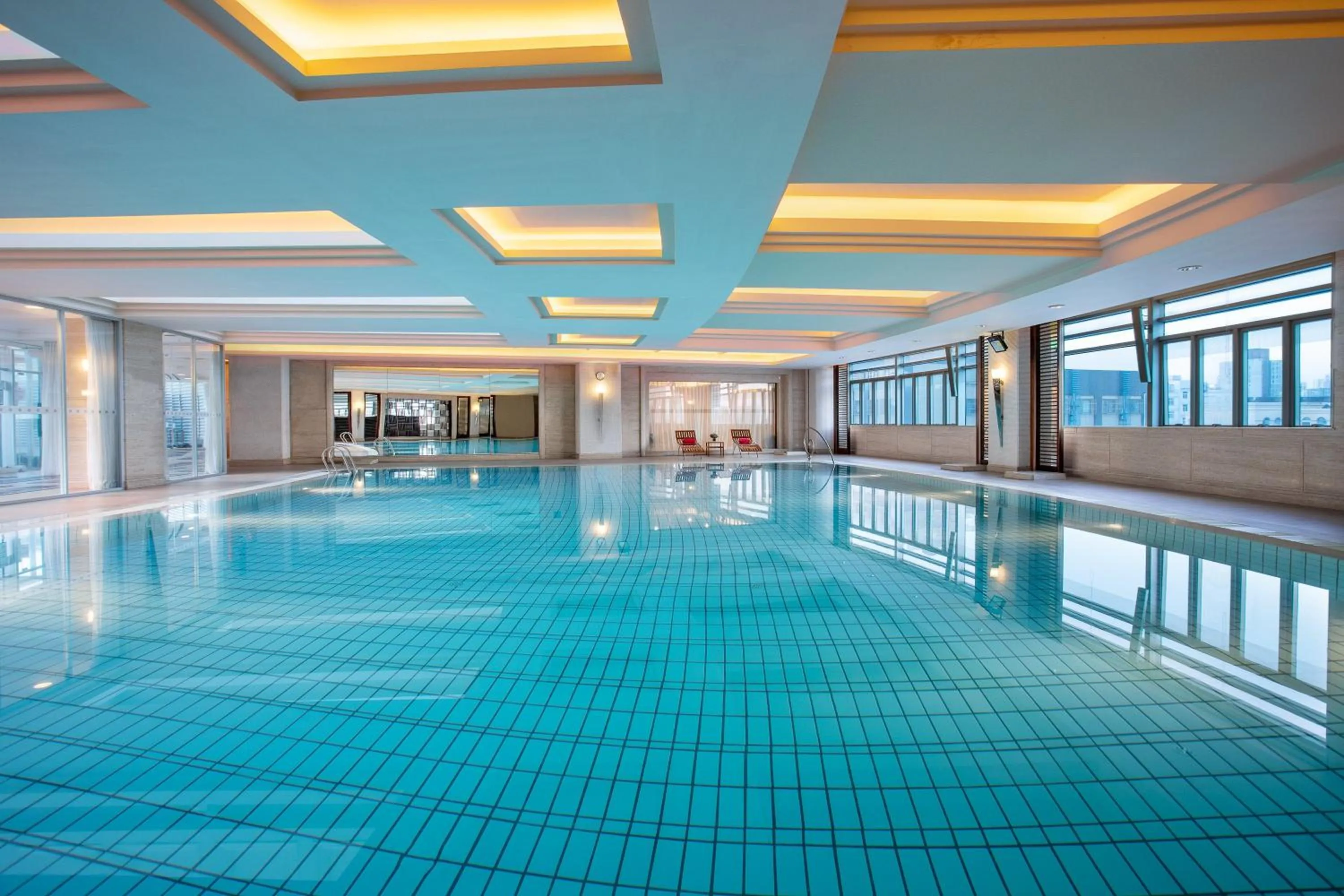 Swimming pool in Crowne Plaza Shanghai Fudan by IHG