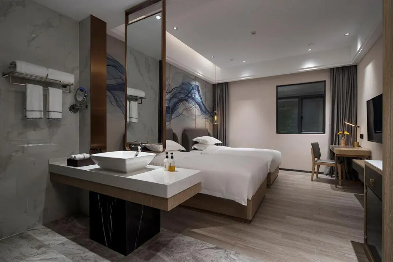 Standard Twin Room in Paco Hotel Jinfeng Metro Guangzhou-Free Shuttle Bus For Canton Fair-Self-service laundry Standard Twin Room in Paco Hotel Jinfeng Metro Guangzhou-Free Shuttle Bus For Canton Fair-Self-service laundry