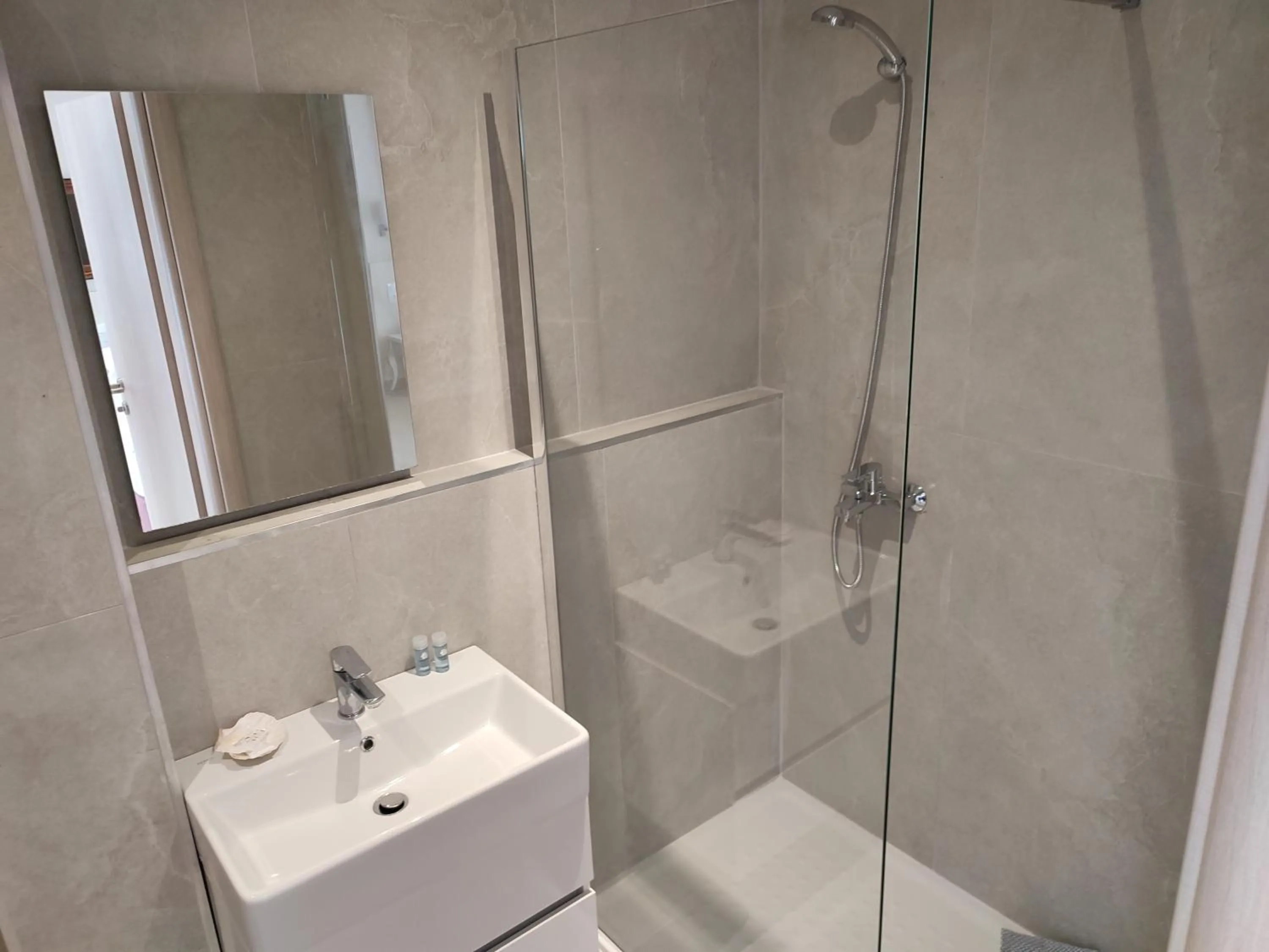 Shower in Light Blue Hotel