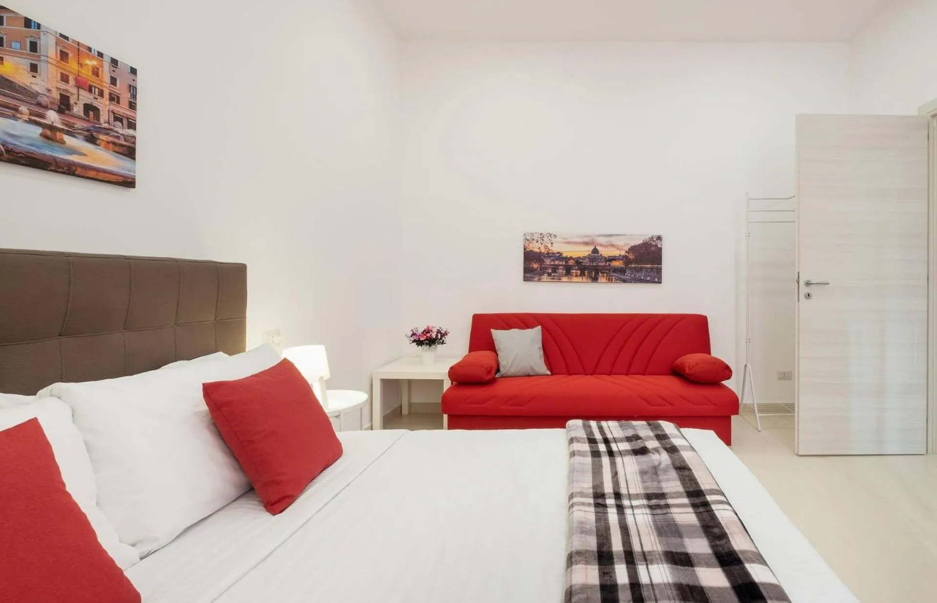 Bedroom, Bed in iFlat Lovely and Bright 2 bed flat near Termini