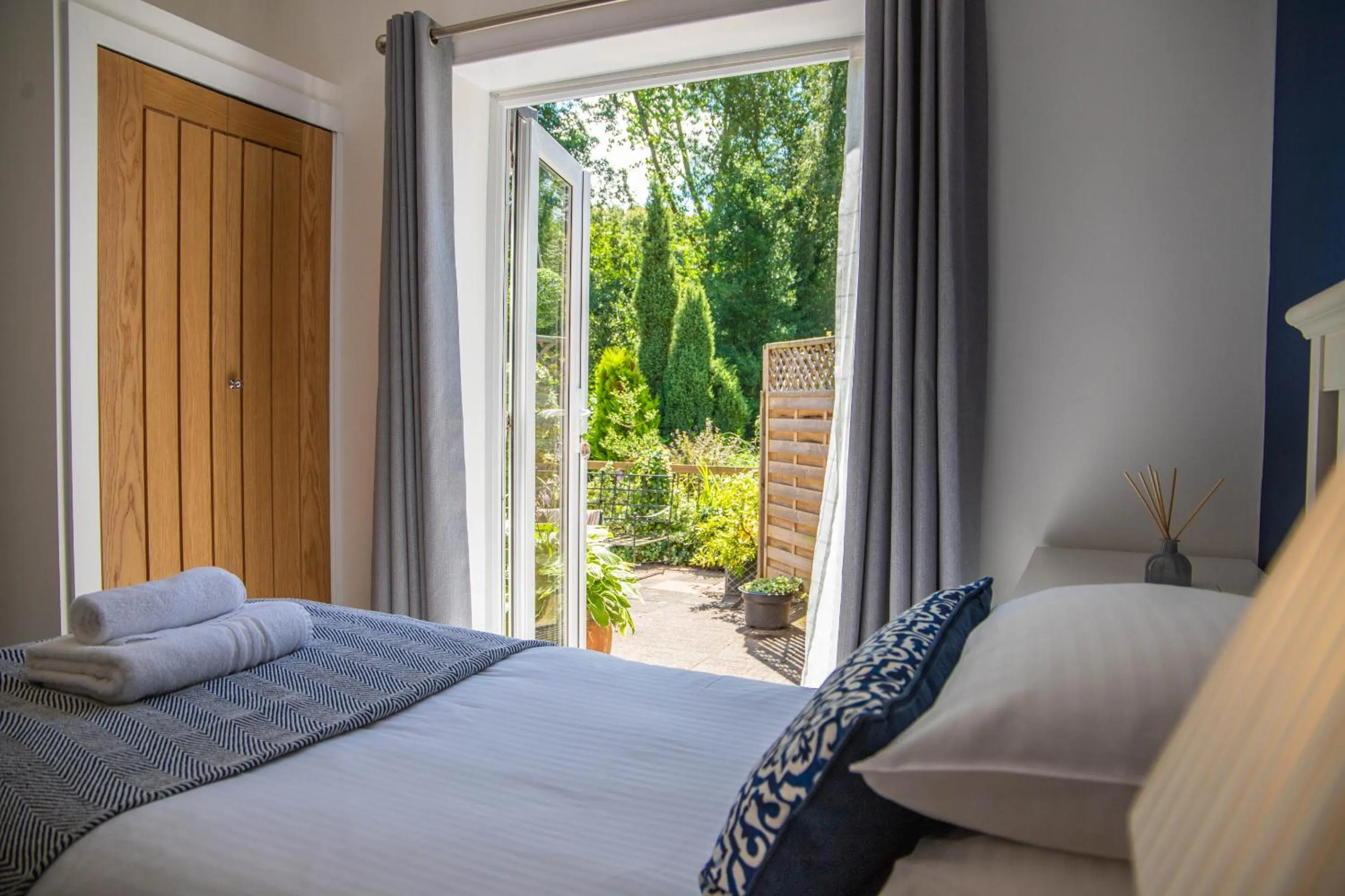 Bedroom, Bed in River Mist