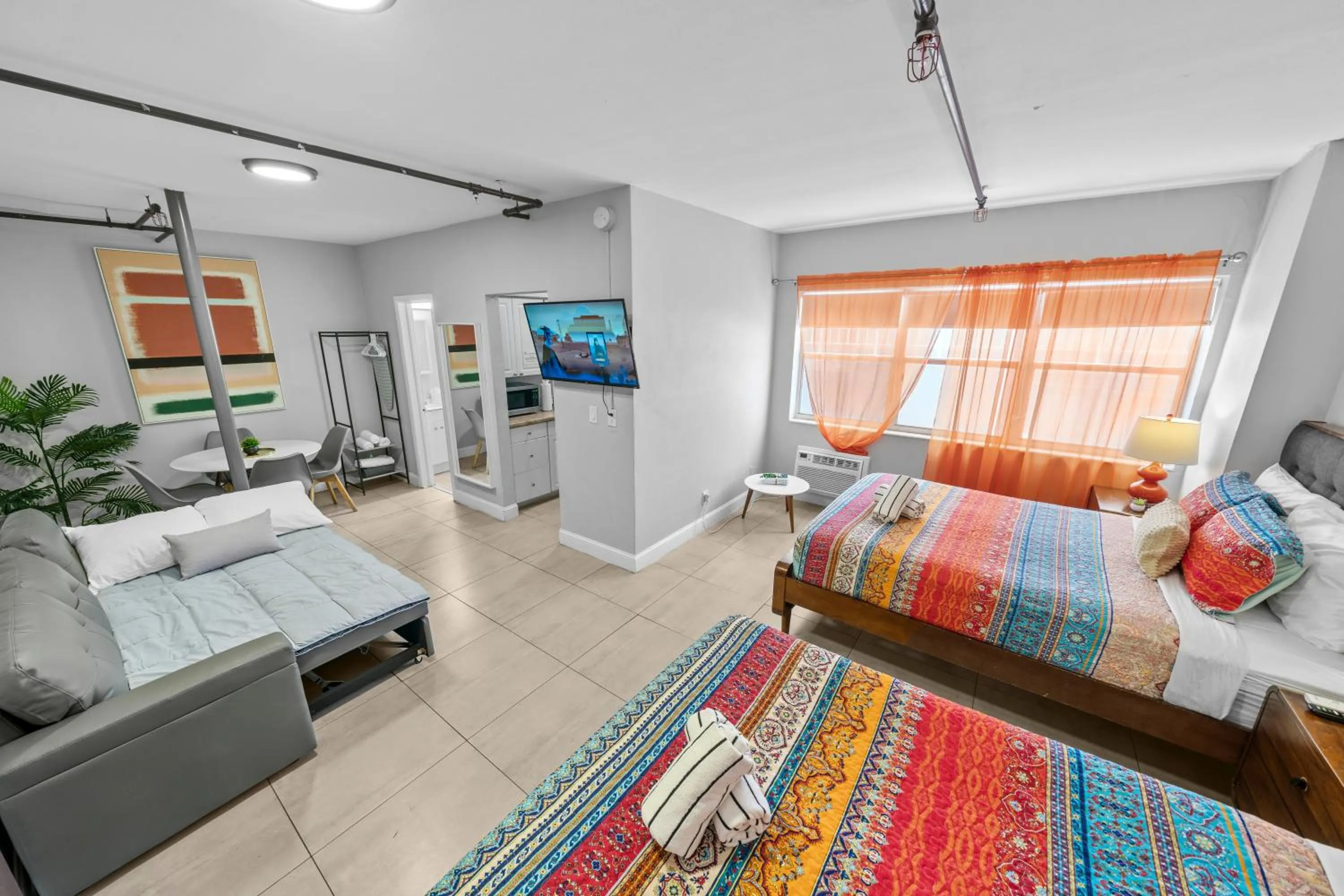 Bed in Rock Apartments by Lowkl