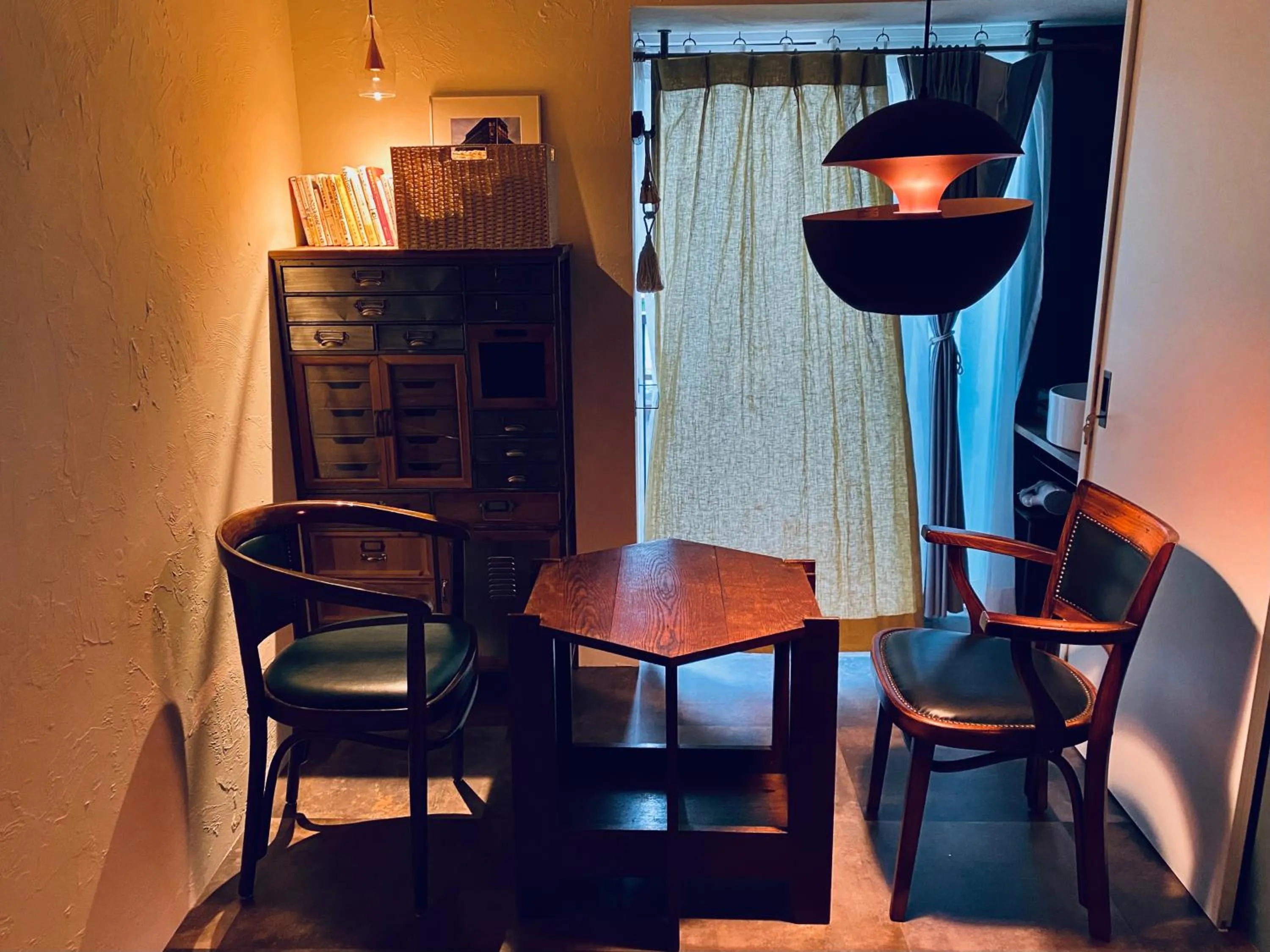 Living room in TOE LIBRARY Tokyo Asakusa