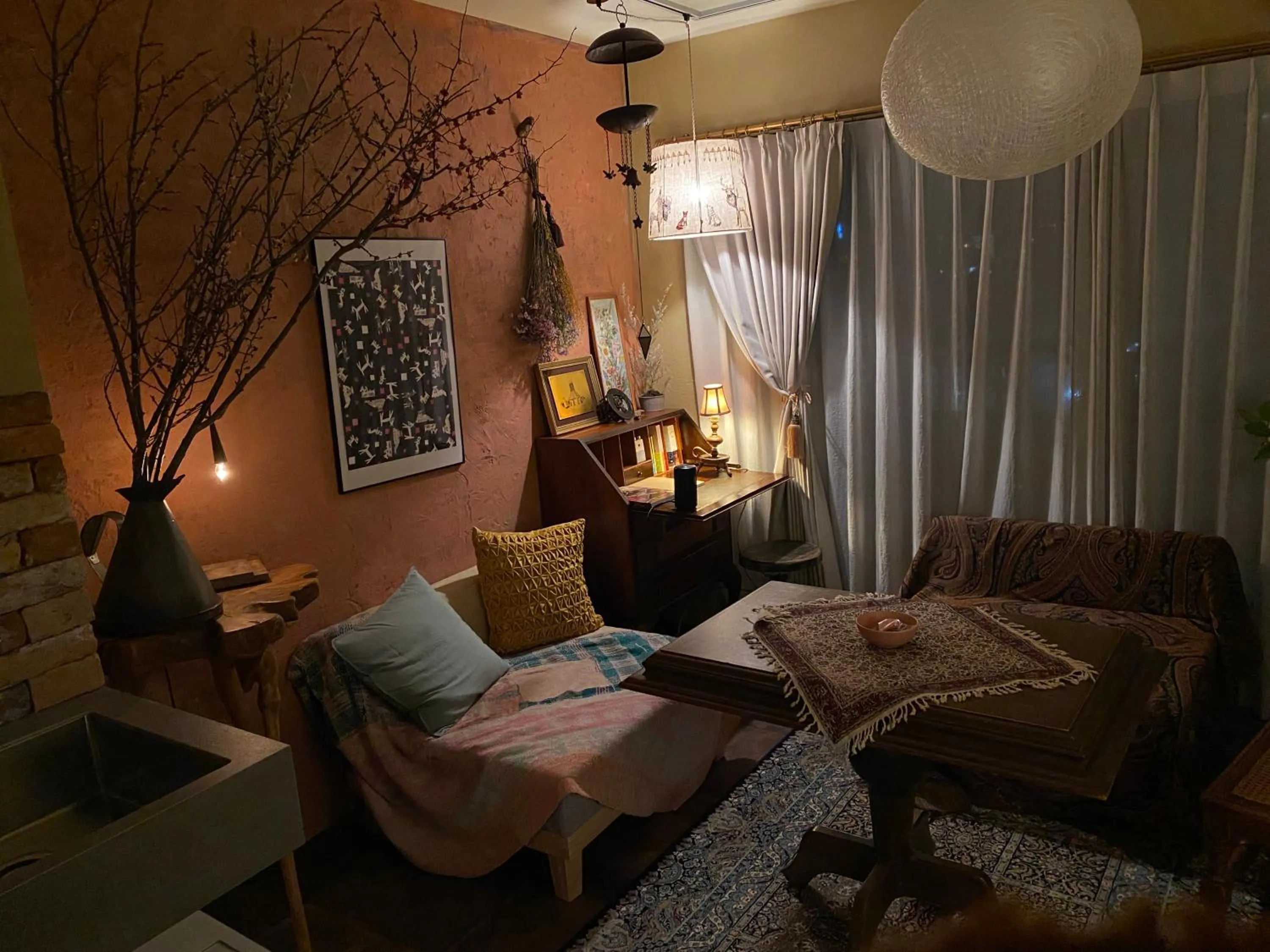 Living room, Bed in TOE LIBRARY Tokyo Asakusa