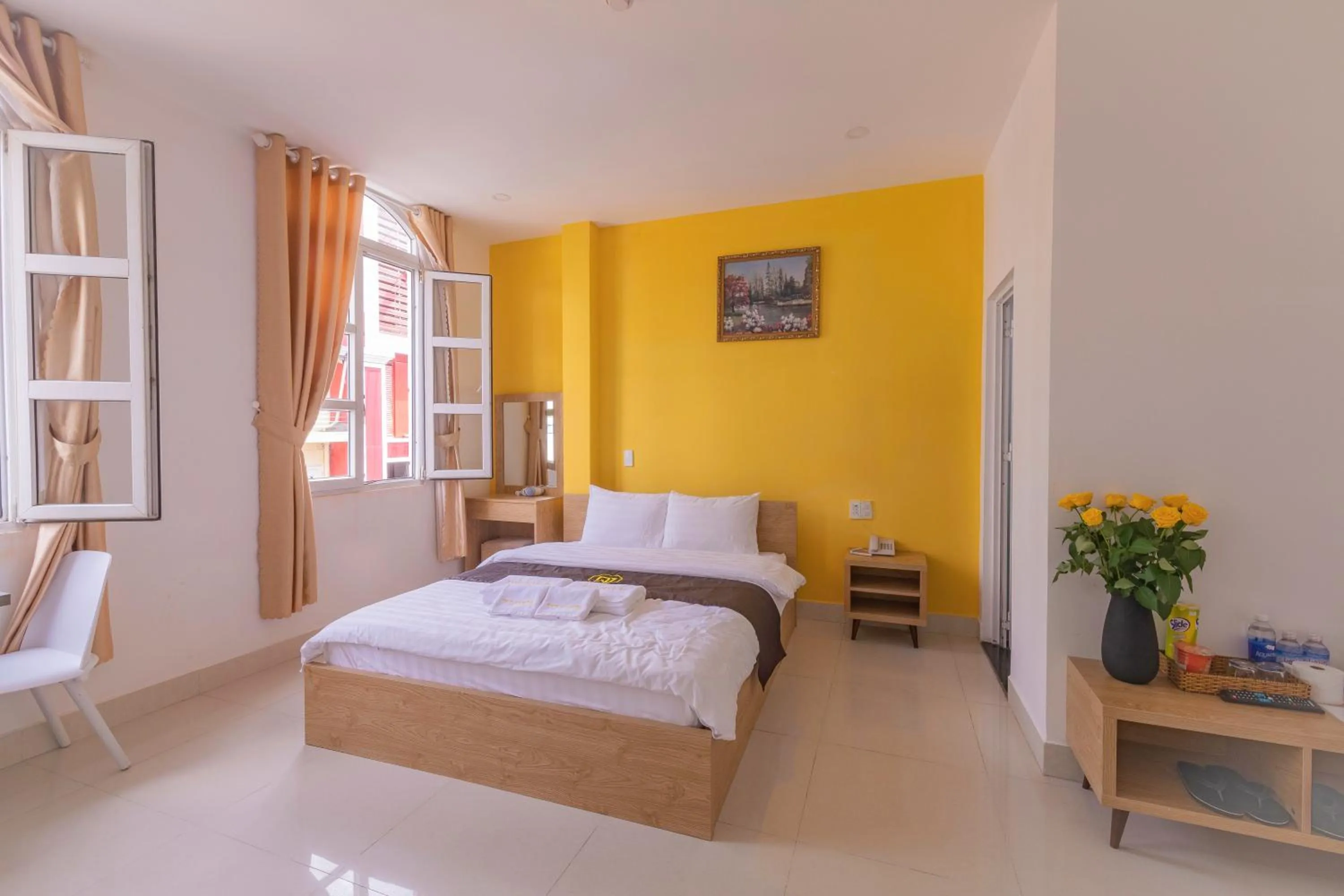 Bed in Dalat Joy Hotel