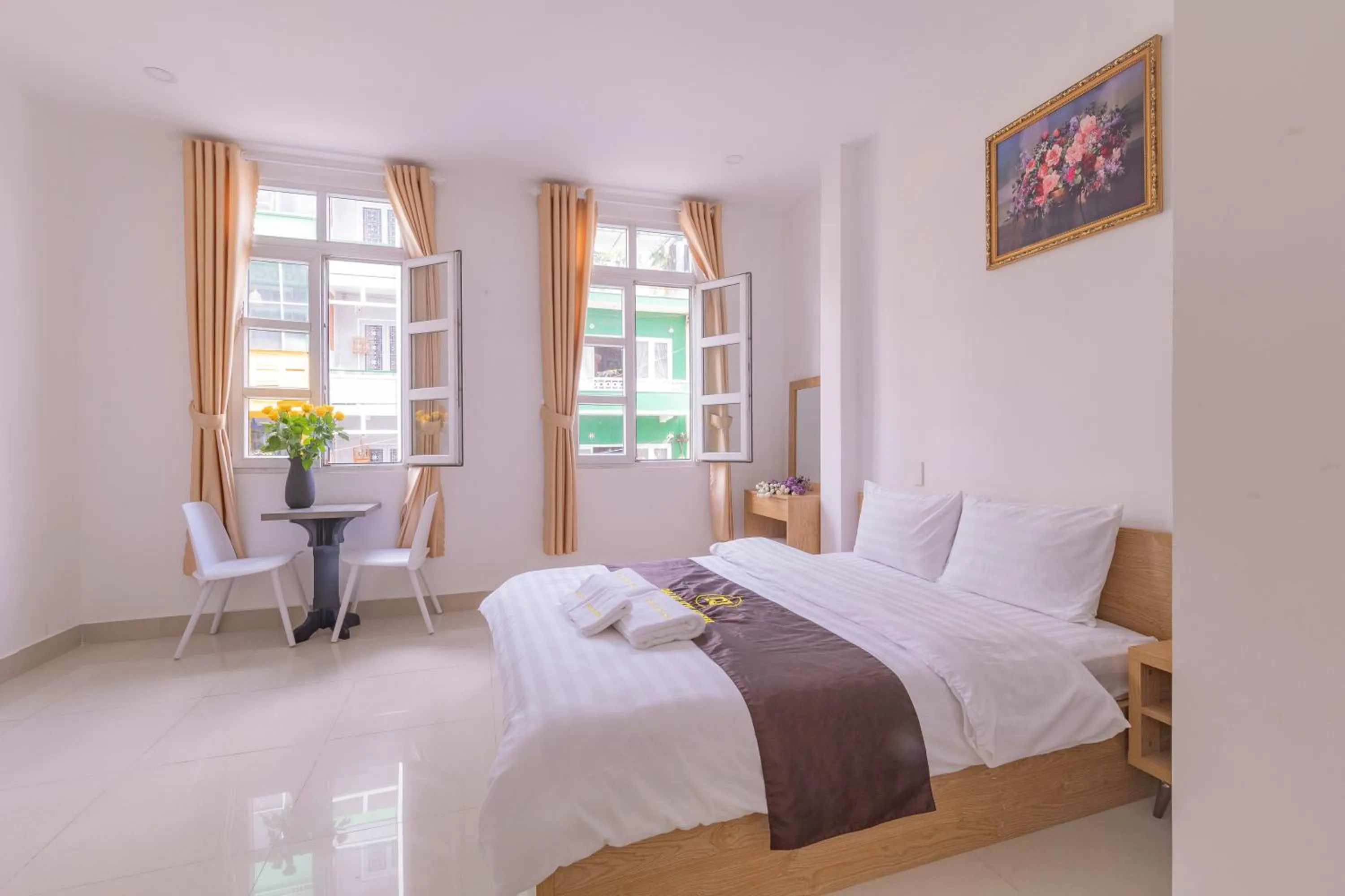 Bed in Dalat Joy Hotel