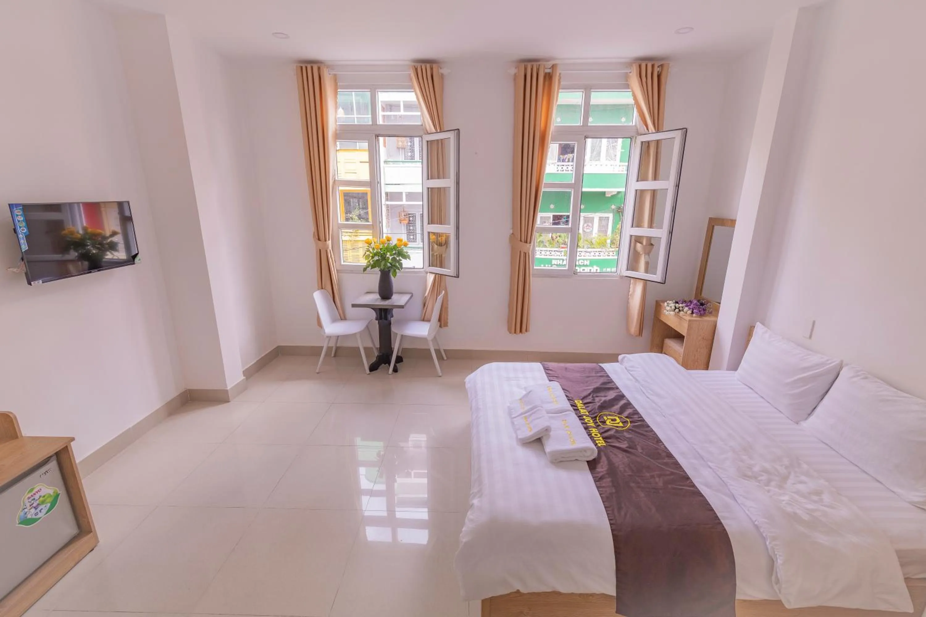 Bed in Dalat Joy Hotel