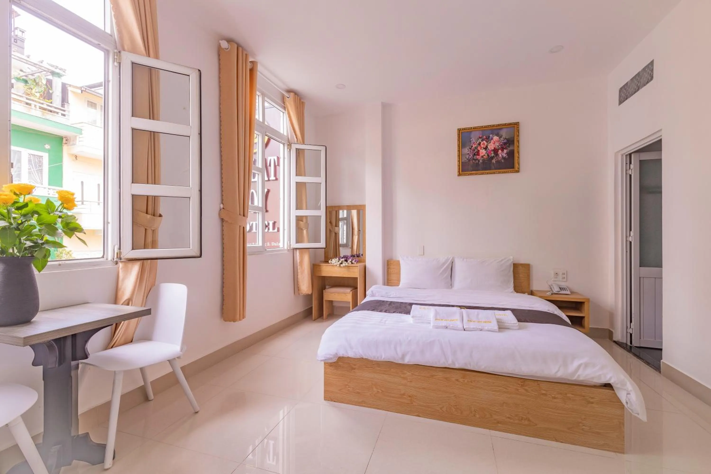 Bed in Dalat Joy Hotel