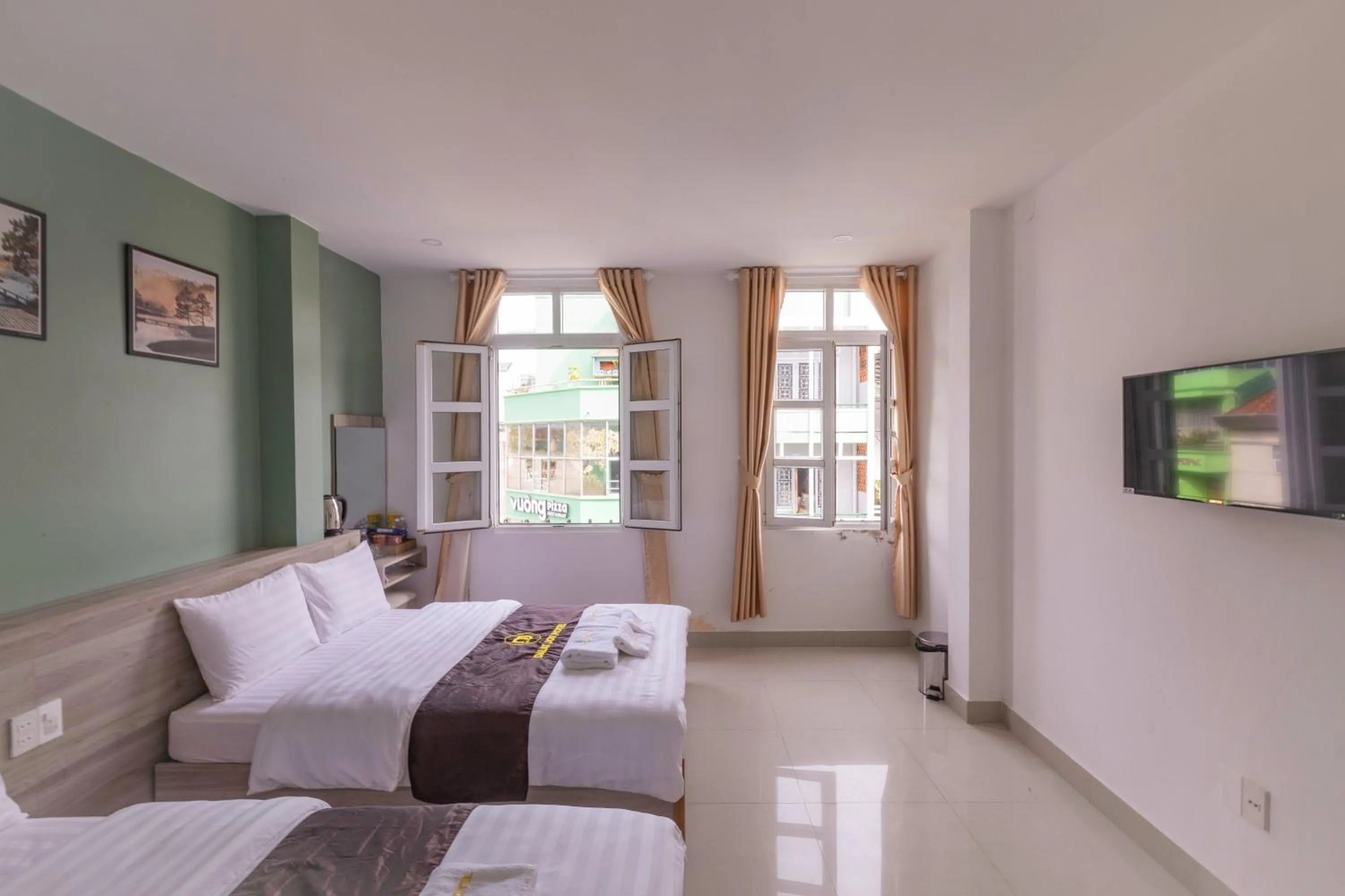 Bed in Dalat Joy Hotel