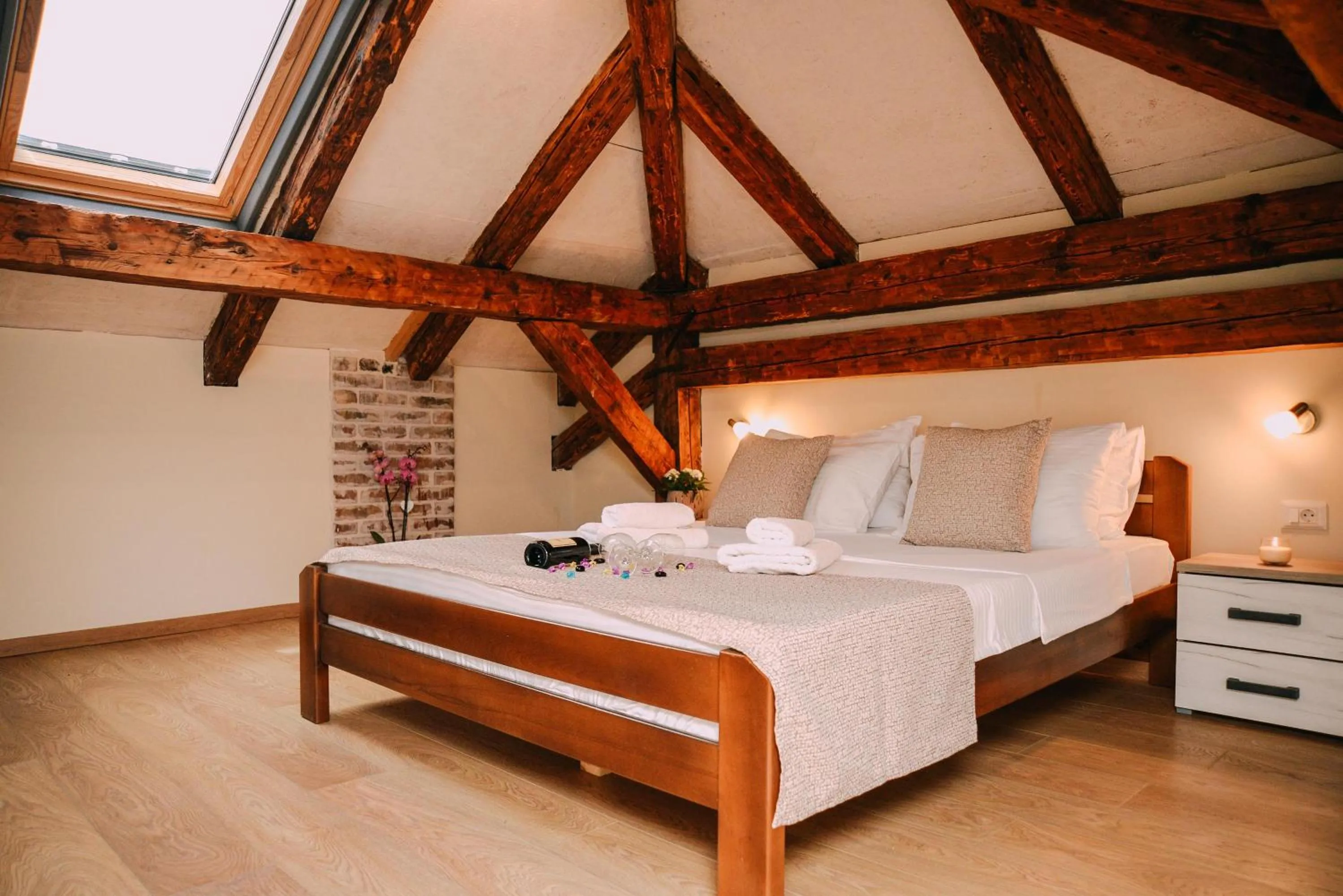 Bed in Step to Kotor bay Guesthouse