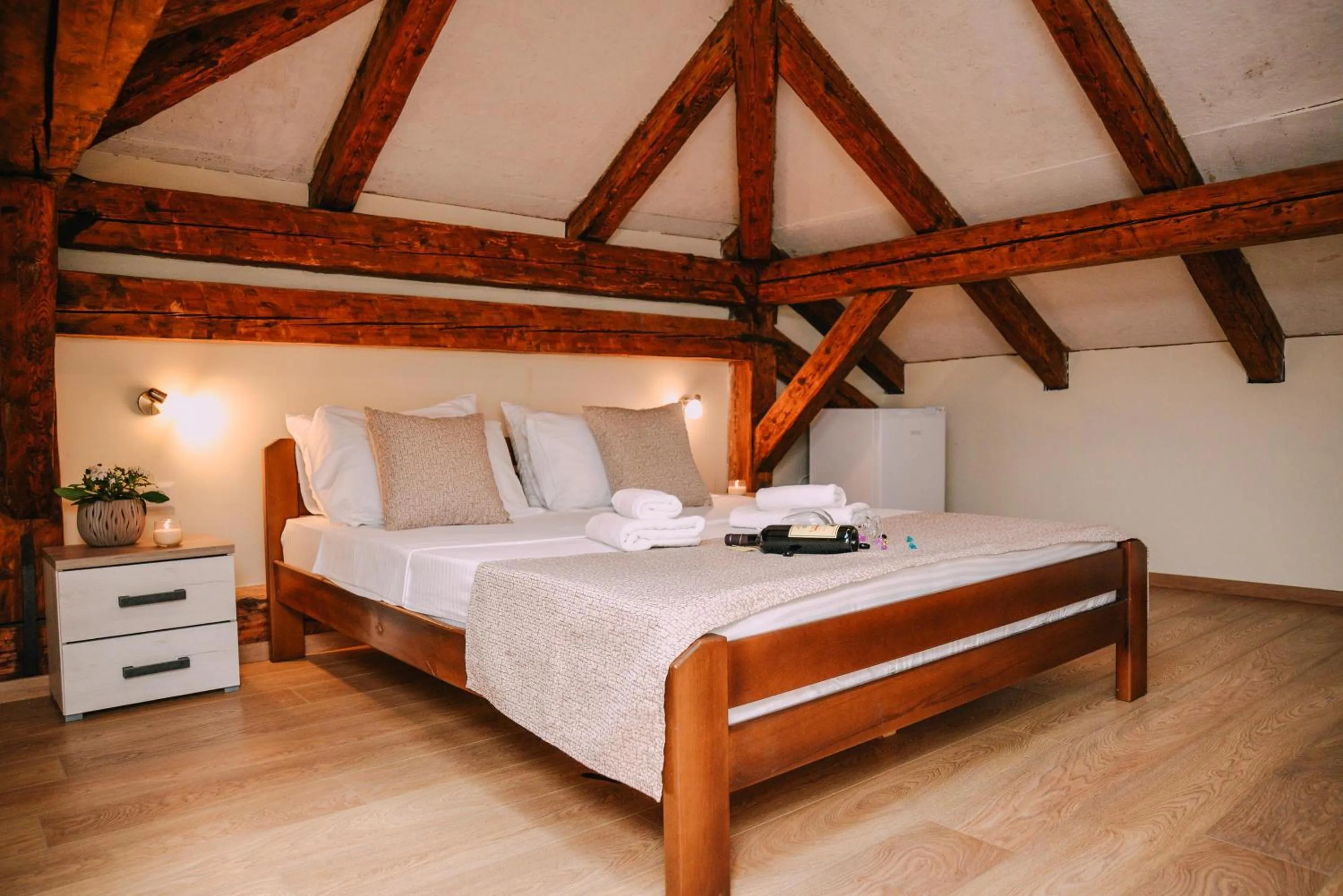 Bed in Step to Kotor bay Guesthouse