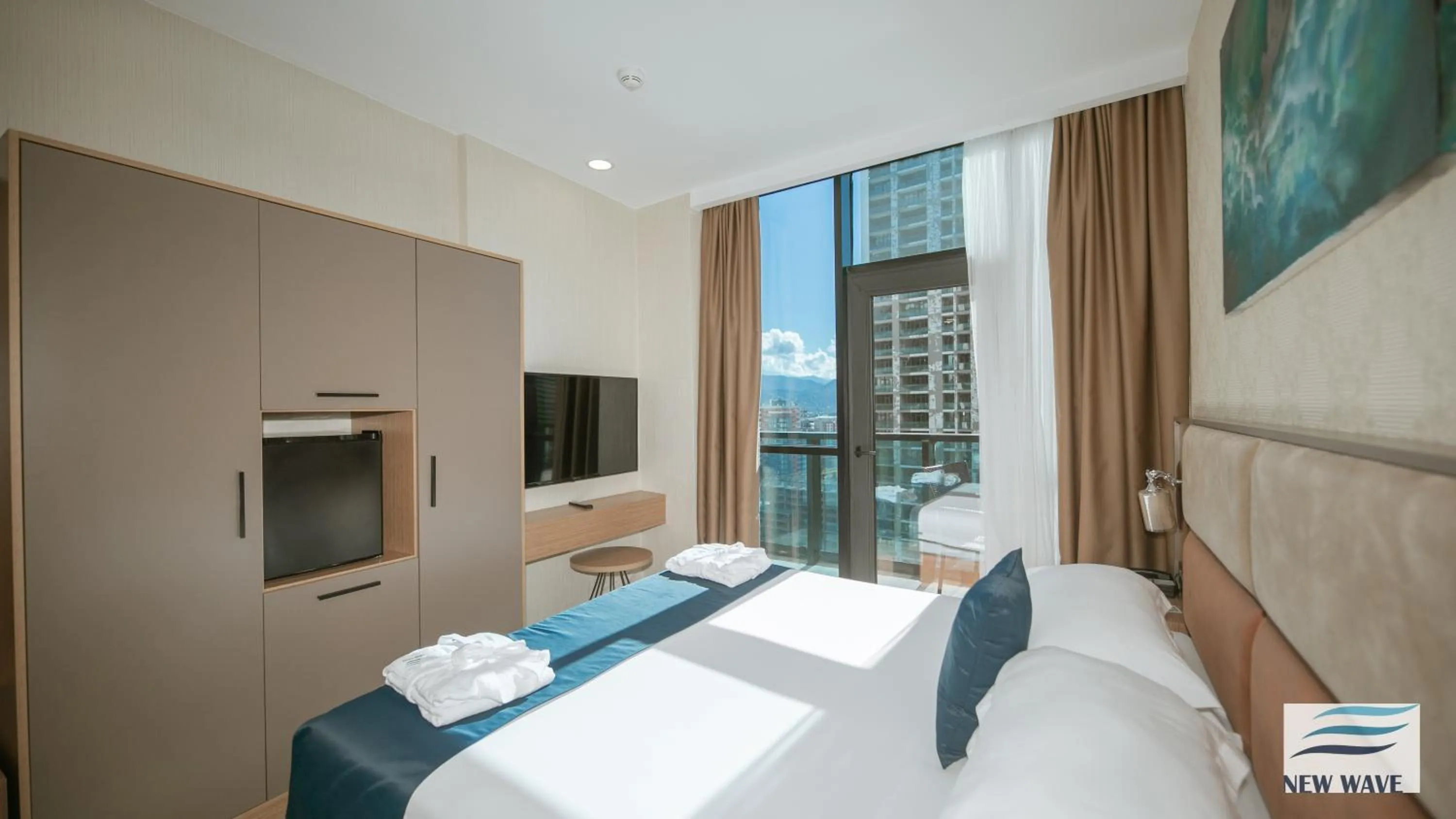 Bed in New Wave Hotel