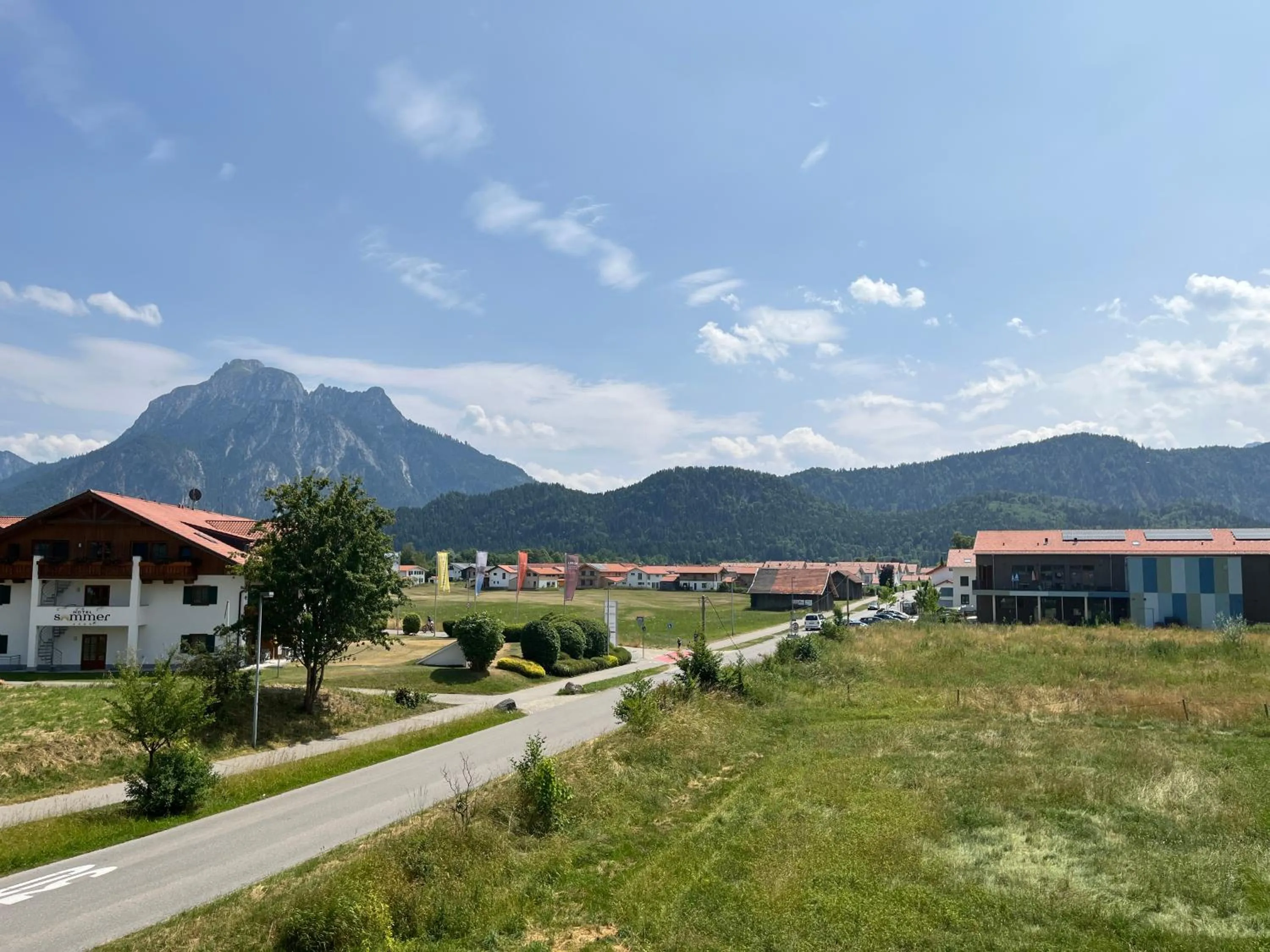Mountain view in Gästehaus Forggensee