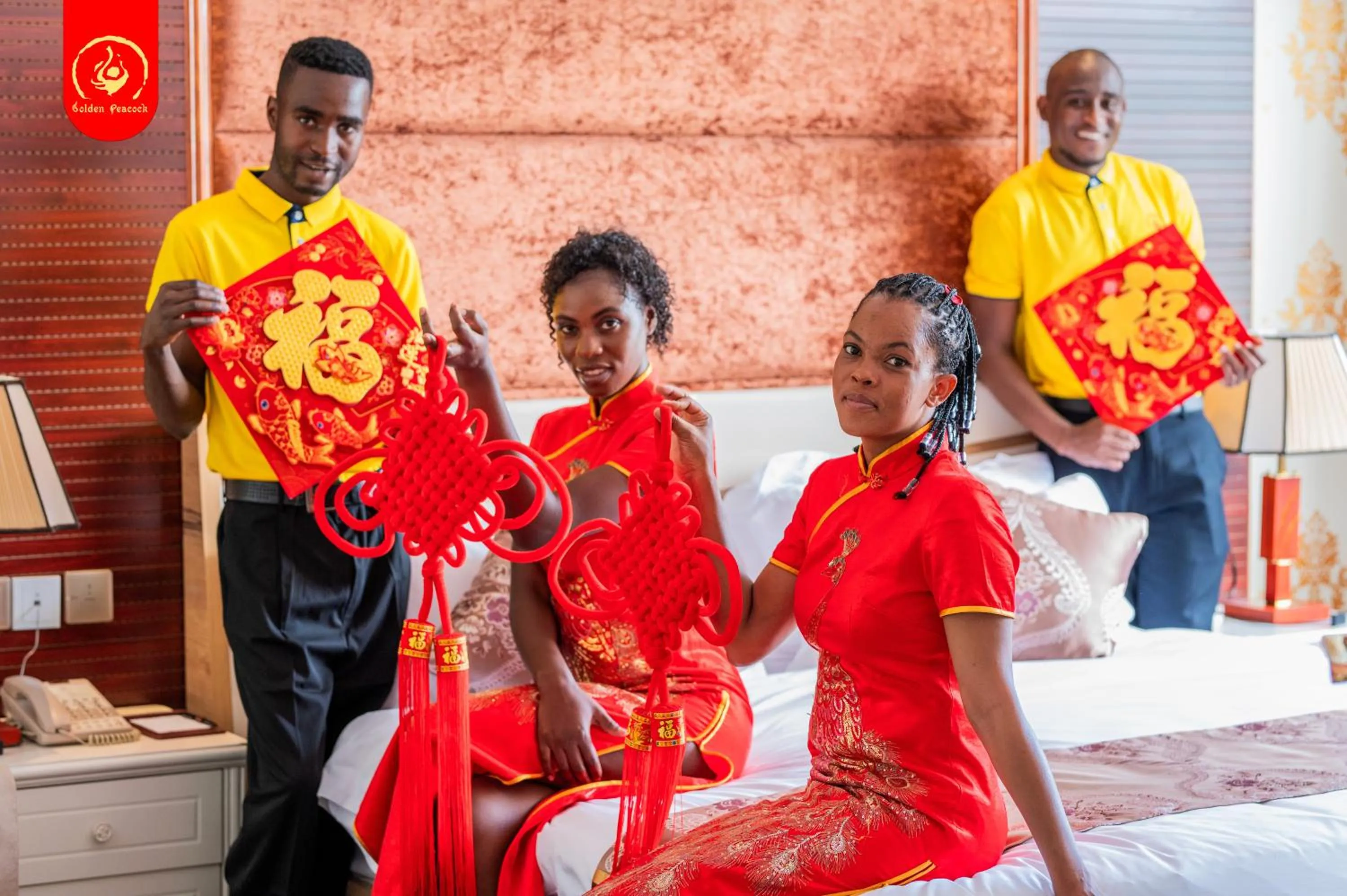 Staff in Golden Peacock Hotel Blantyre