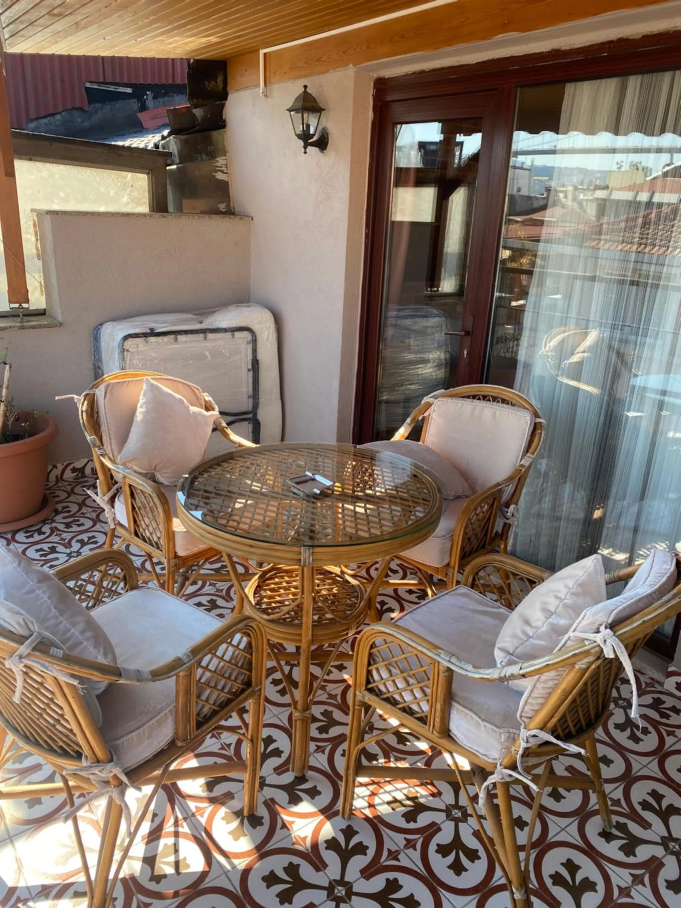 Seating area in Bosphorus Bridge