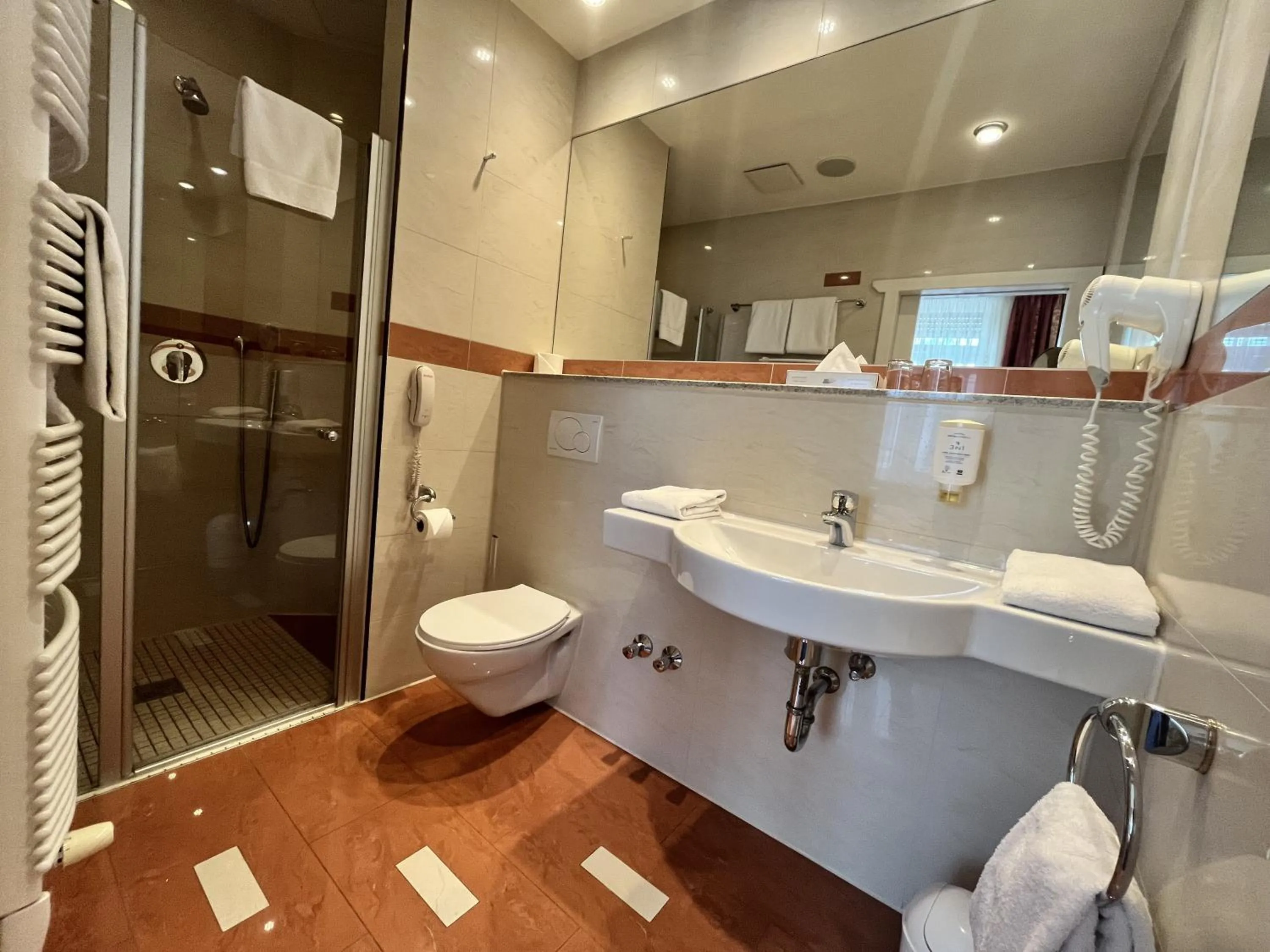 Shower in Hotel Mack Private Inn