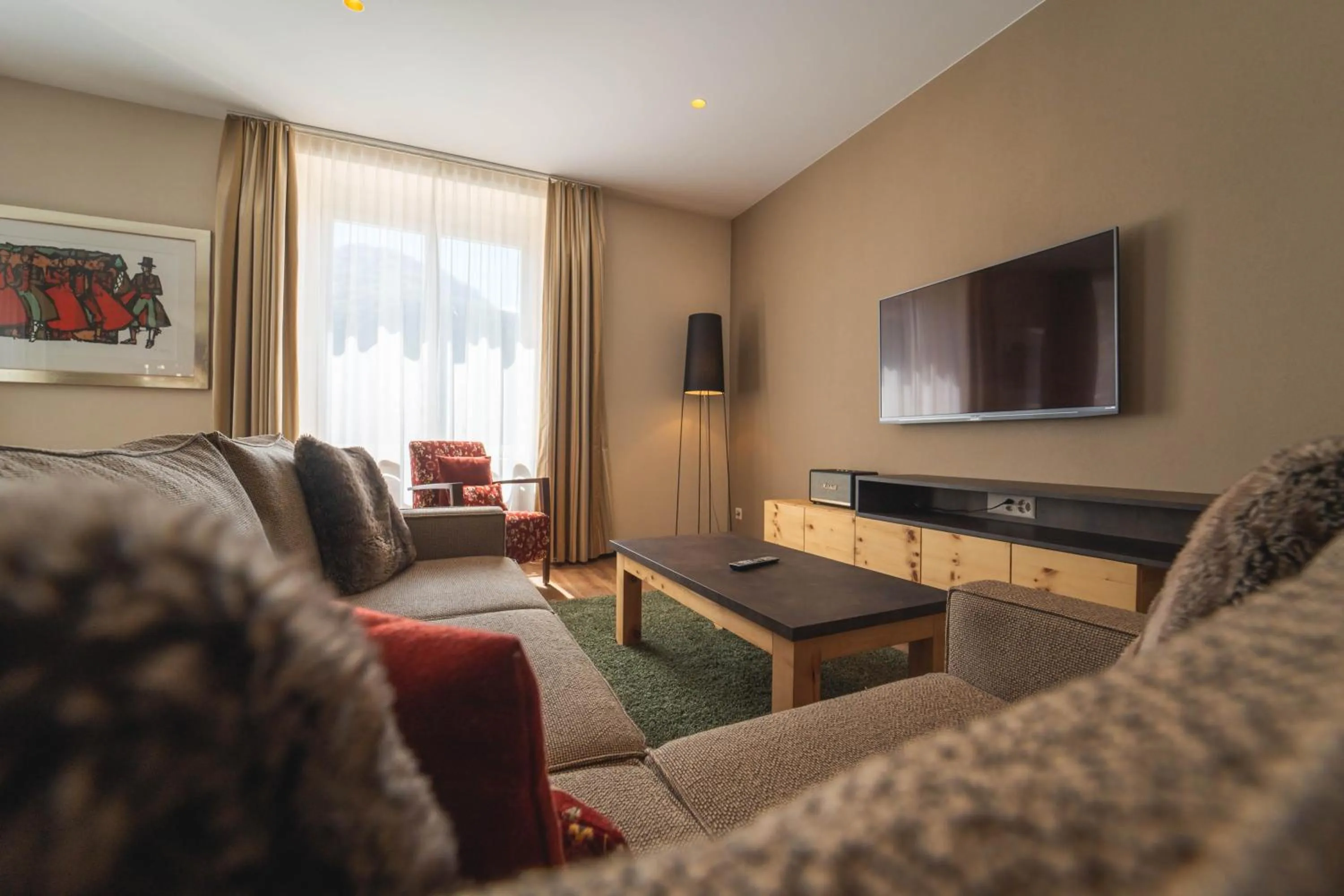 Living room in Sporthotel Pontresina