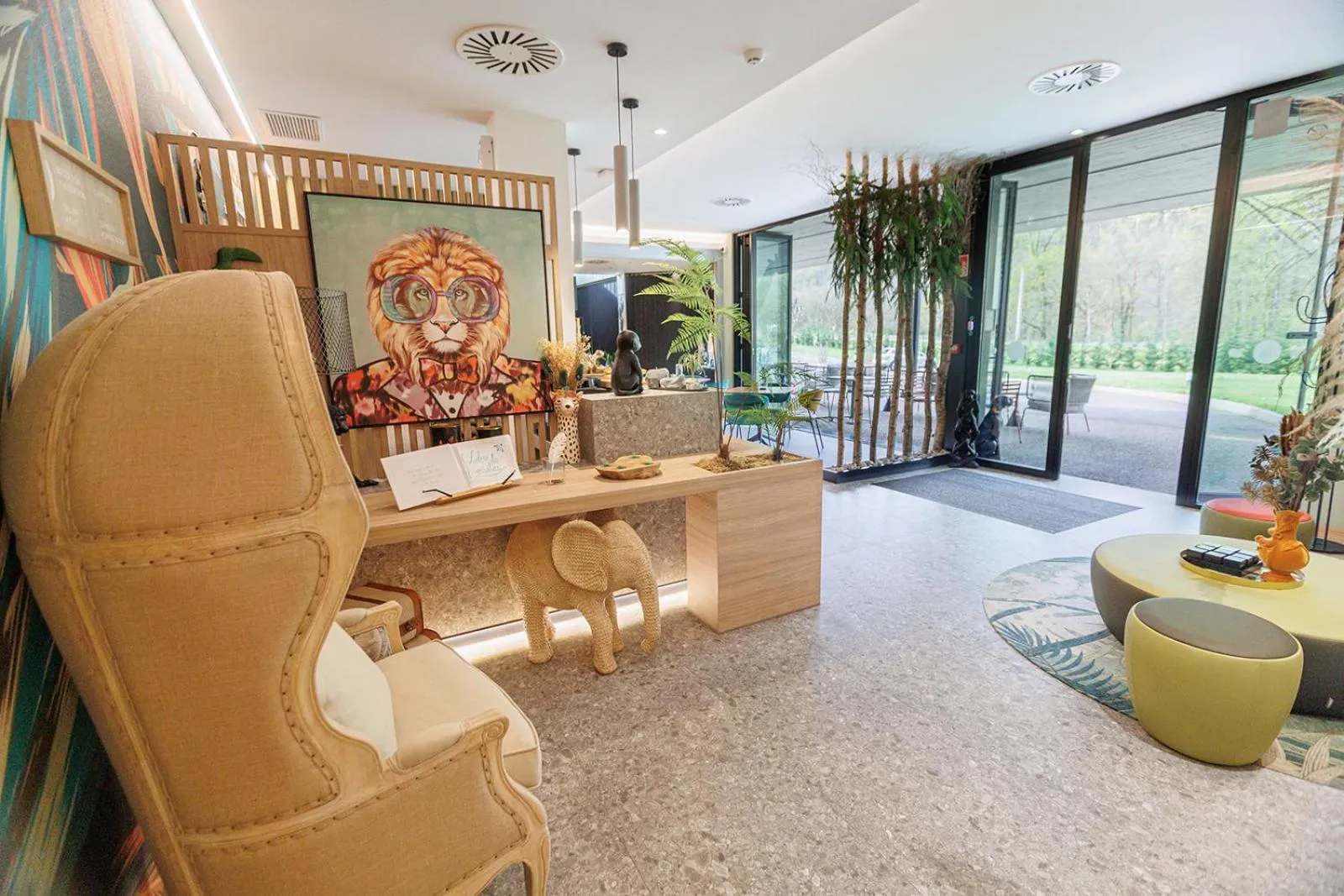 Lobby or reception in Hotel Ecos del Sella