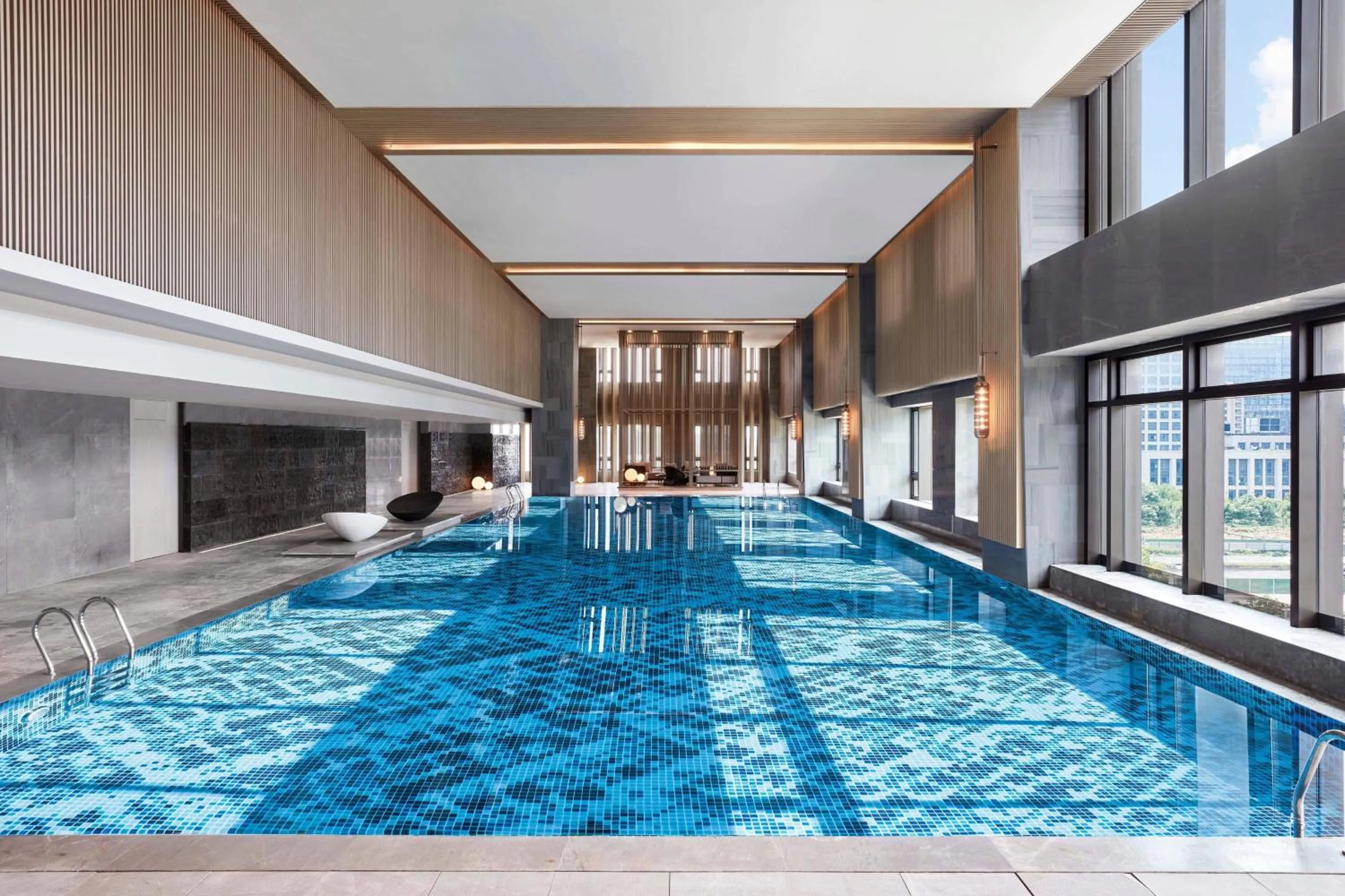 Swimming pool in Wuhan Marriott Hotel Optics Valley
