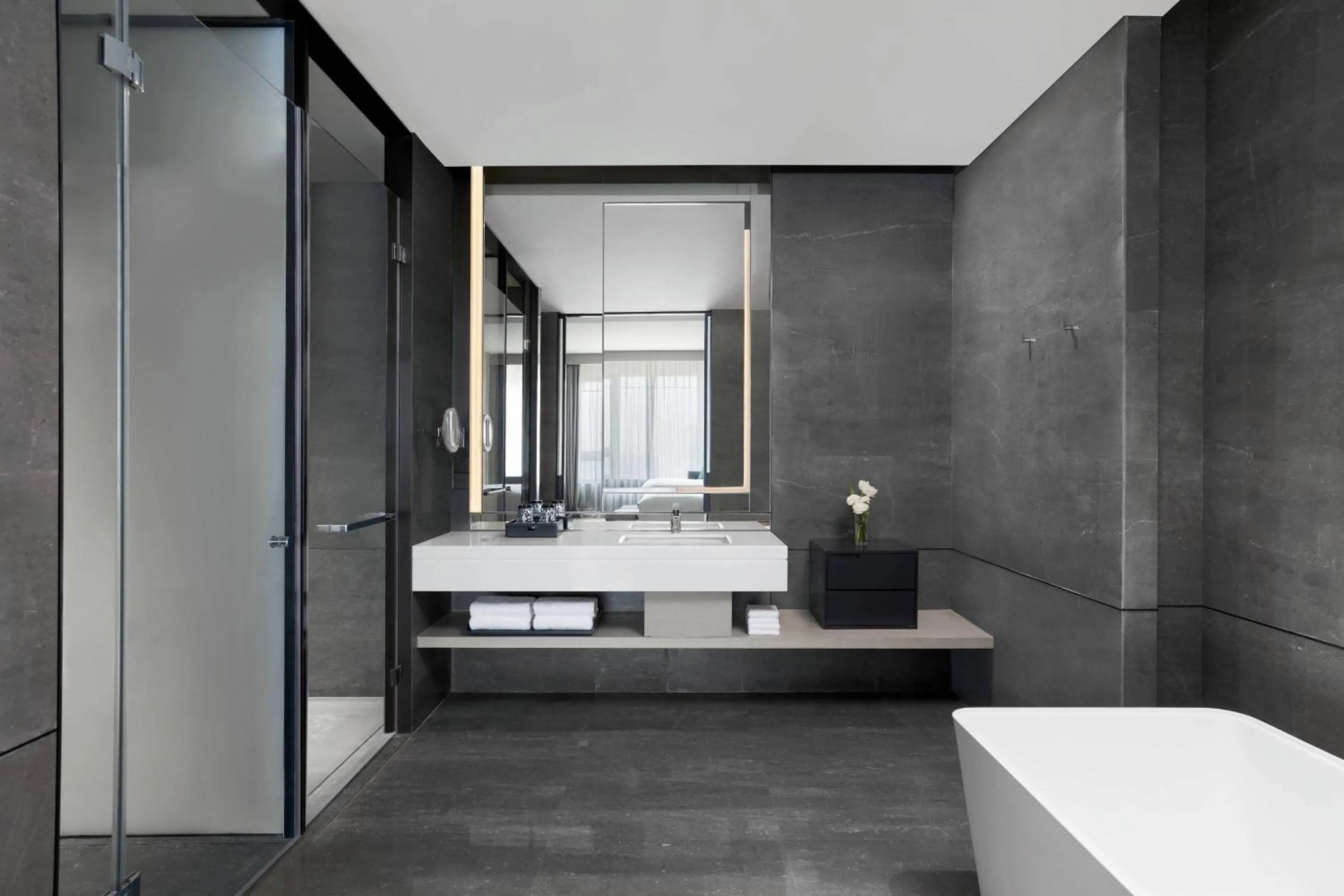 Bathroom in Wuhan Marriott Hotel Optics Valley