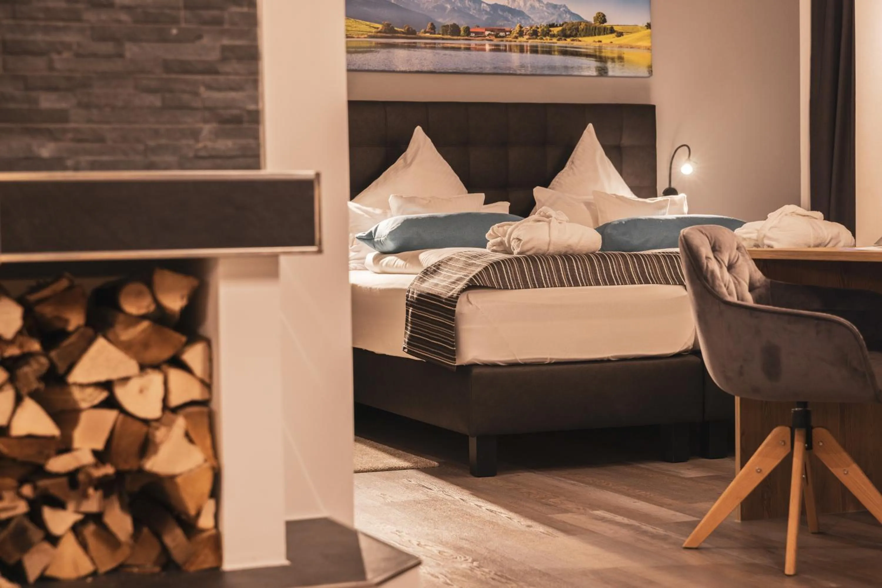 Bed in Hotel Tanneck