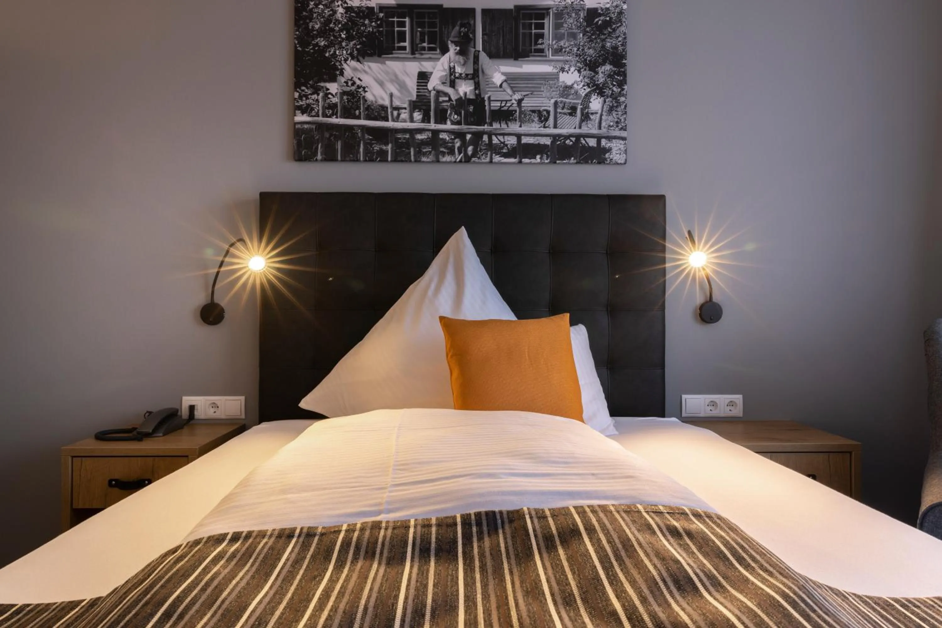 Bed in Hotel Tanneck