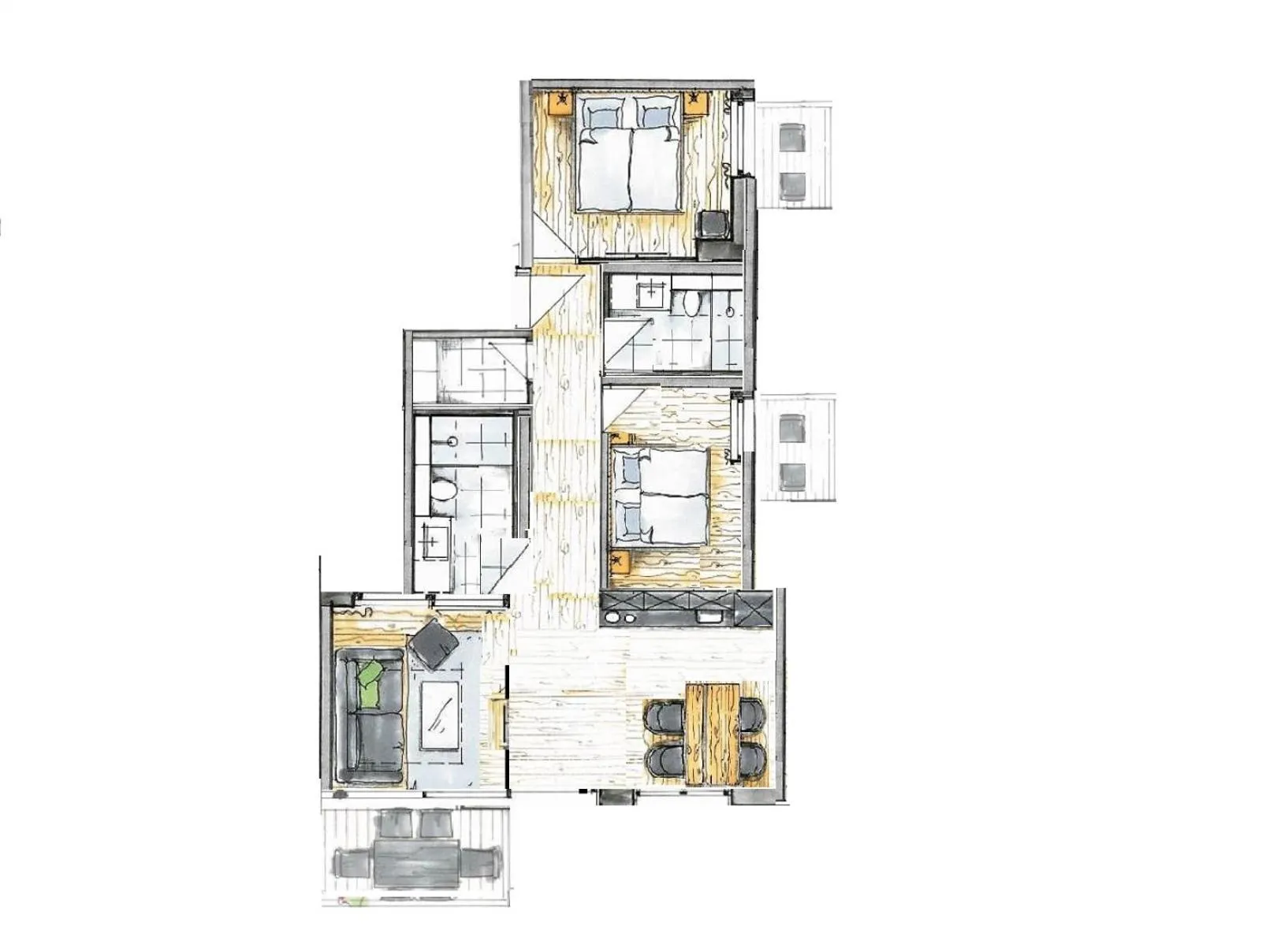 Floor plan in moun10 urlaubswohnen