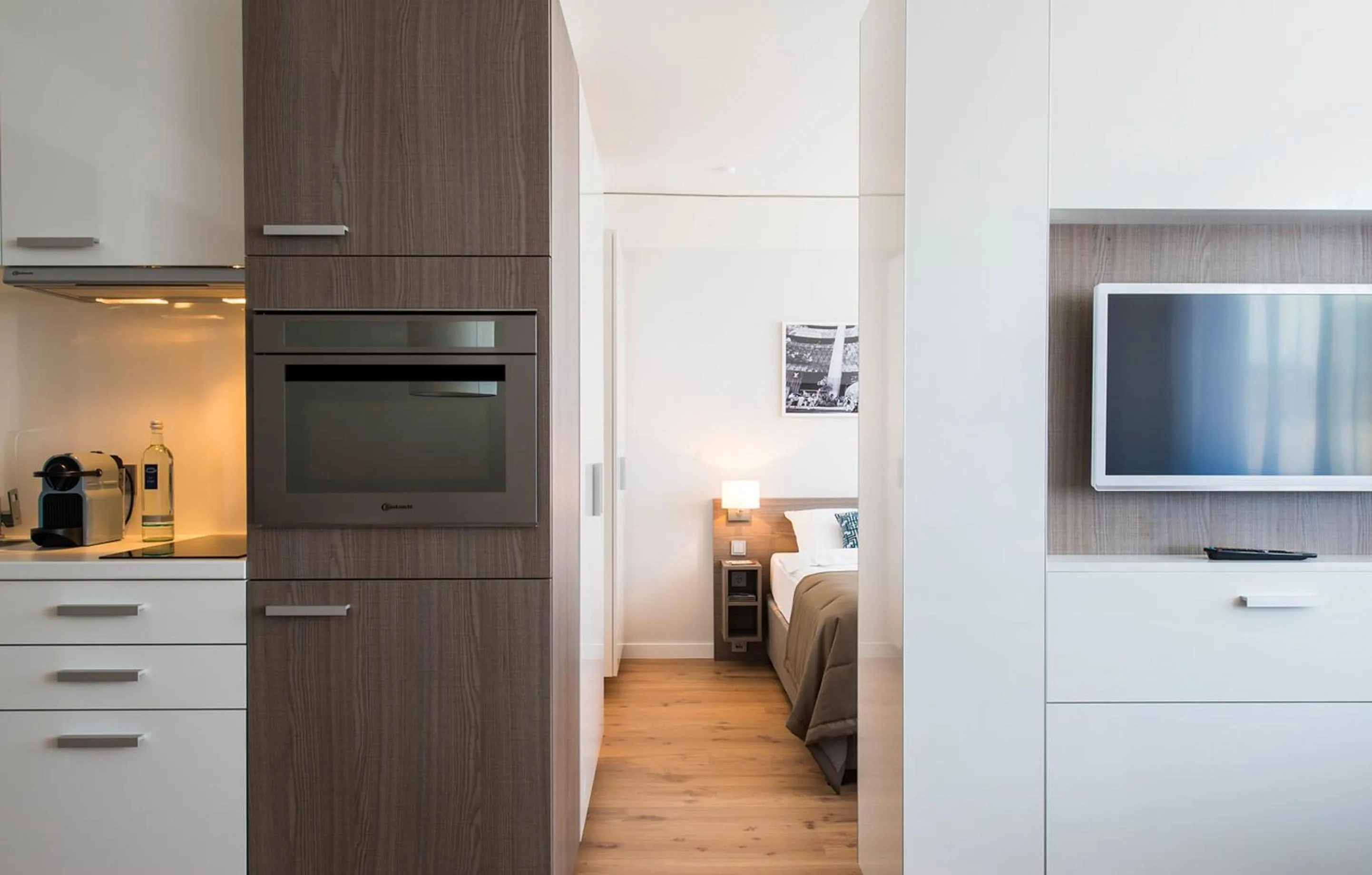 Bed in Brera Serviced Apartments Frankfurt Oper