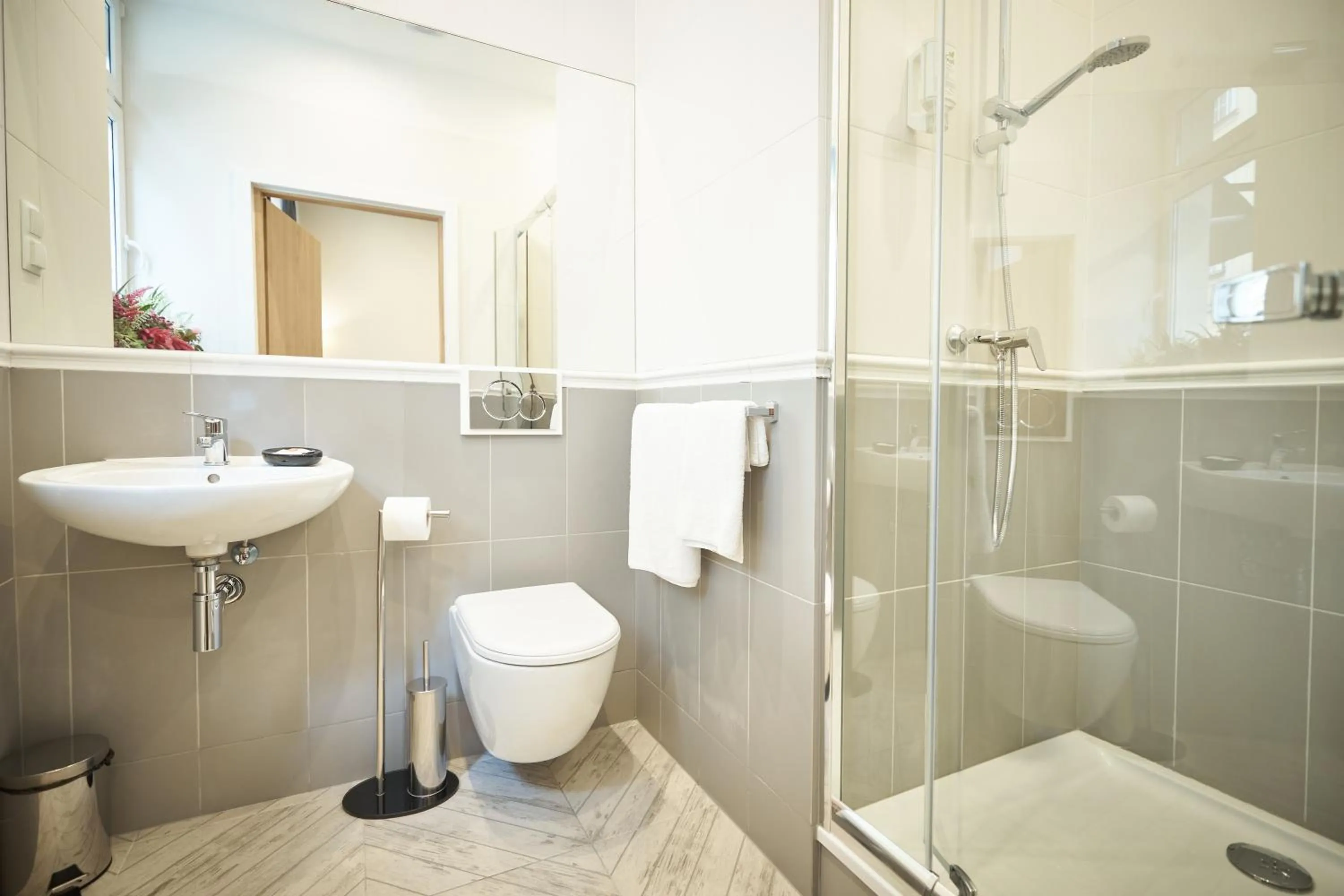 Shower in Apartamenty Klasztorna 25