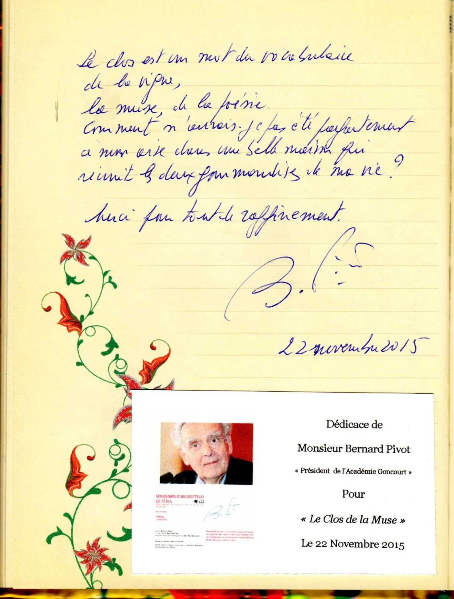 Guests in Le Clos de La Muse