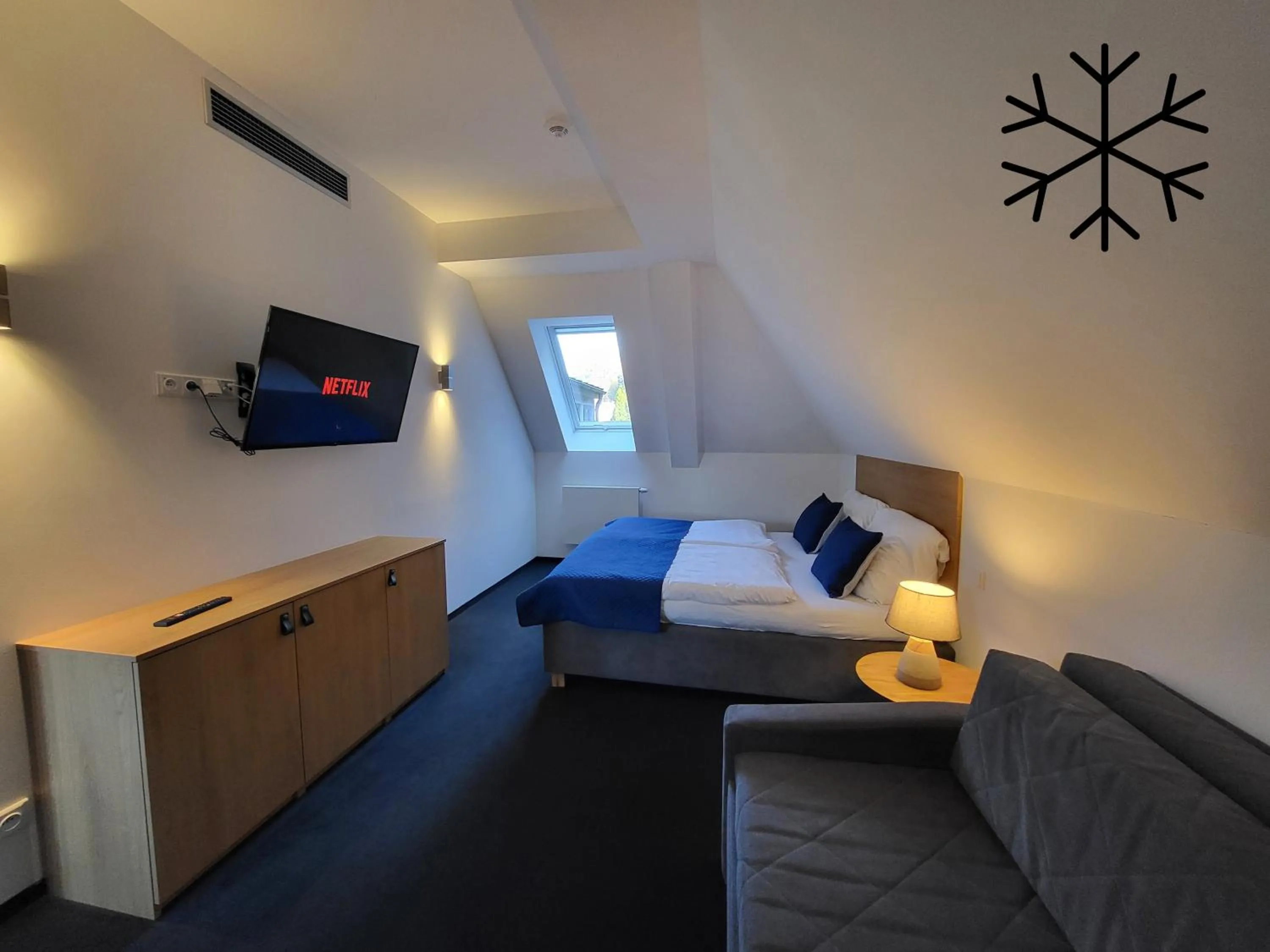 air conditioner, Bed in Pension Jitřenka Hřensko - Breakfast Included & Free Parking