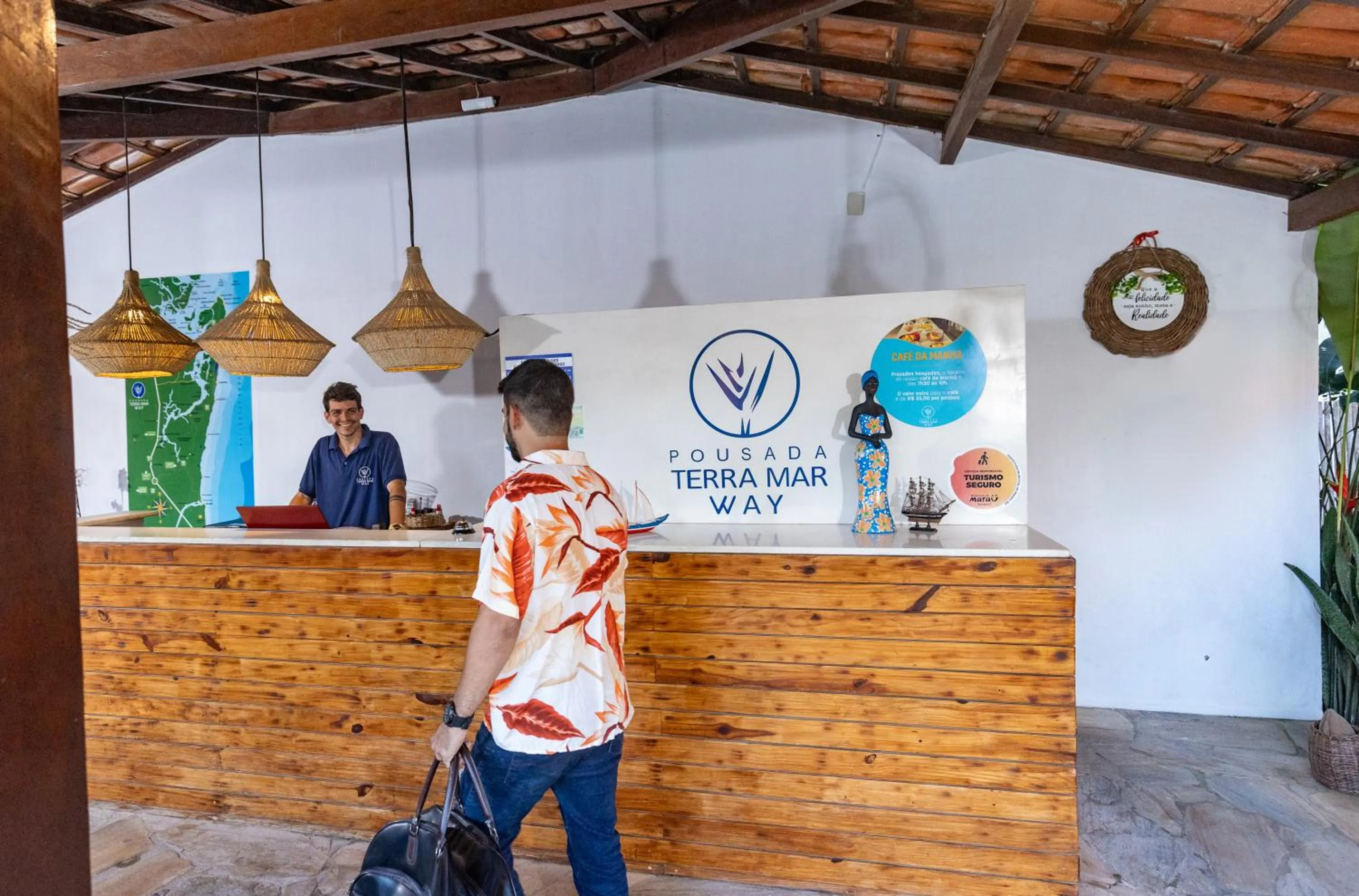 Lobby or reception in Pousada Terra Mar Way