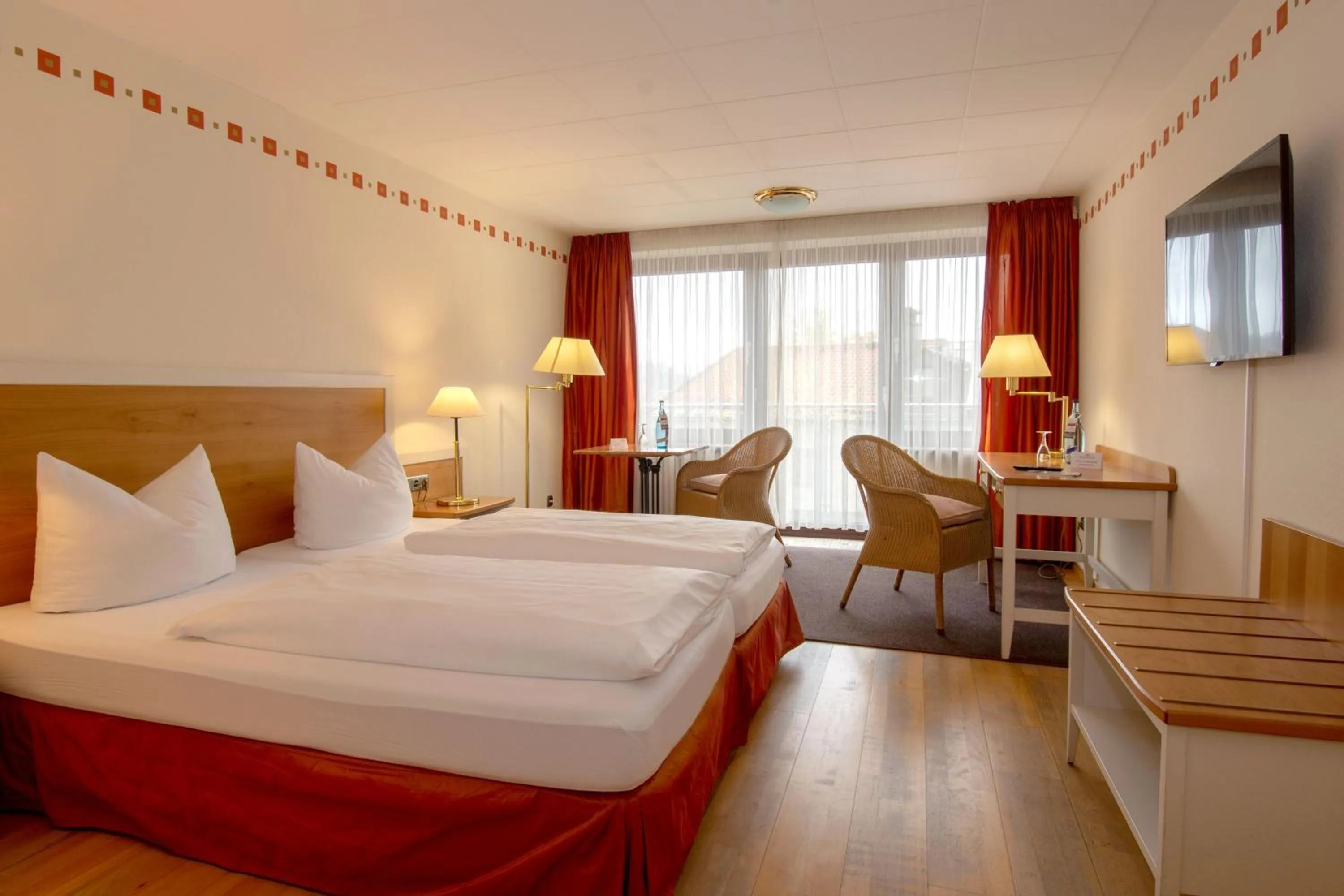 Bed in Posthotel Kolberbräu