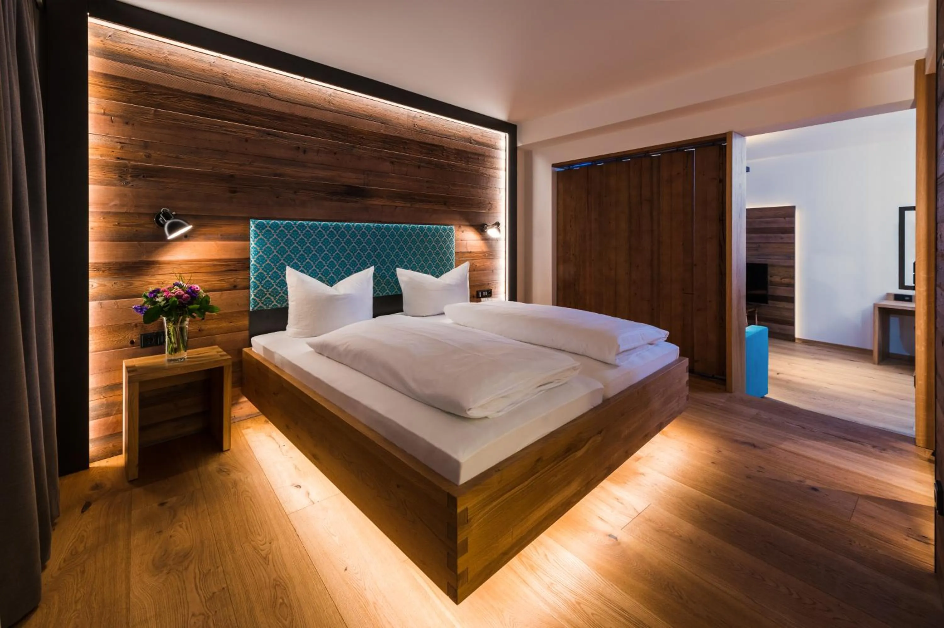 Bed in Posthotel Kolberbräu