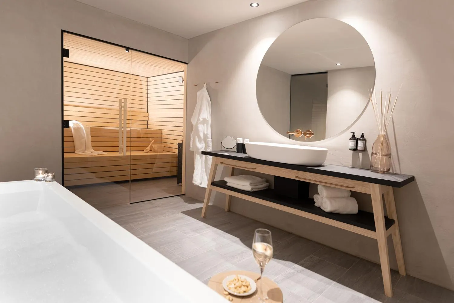 Sauna, Bed in Amrai Suites