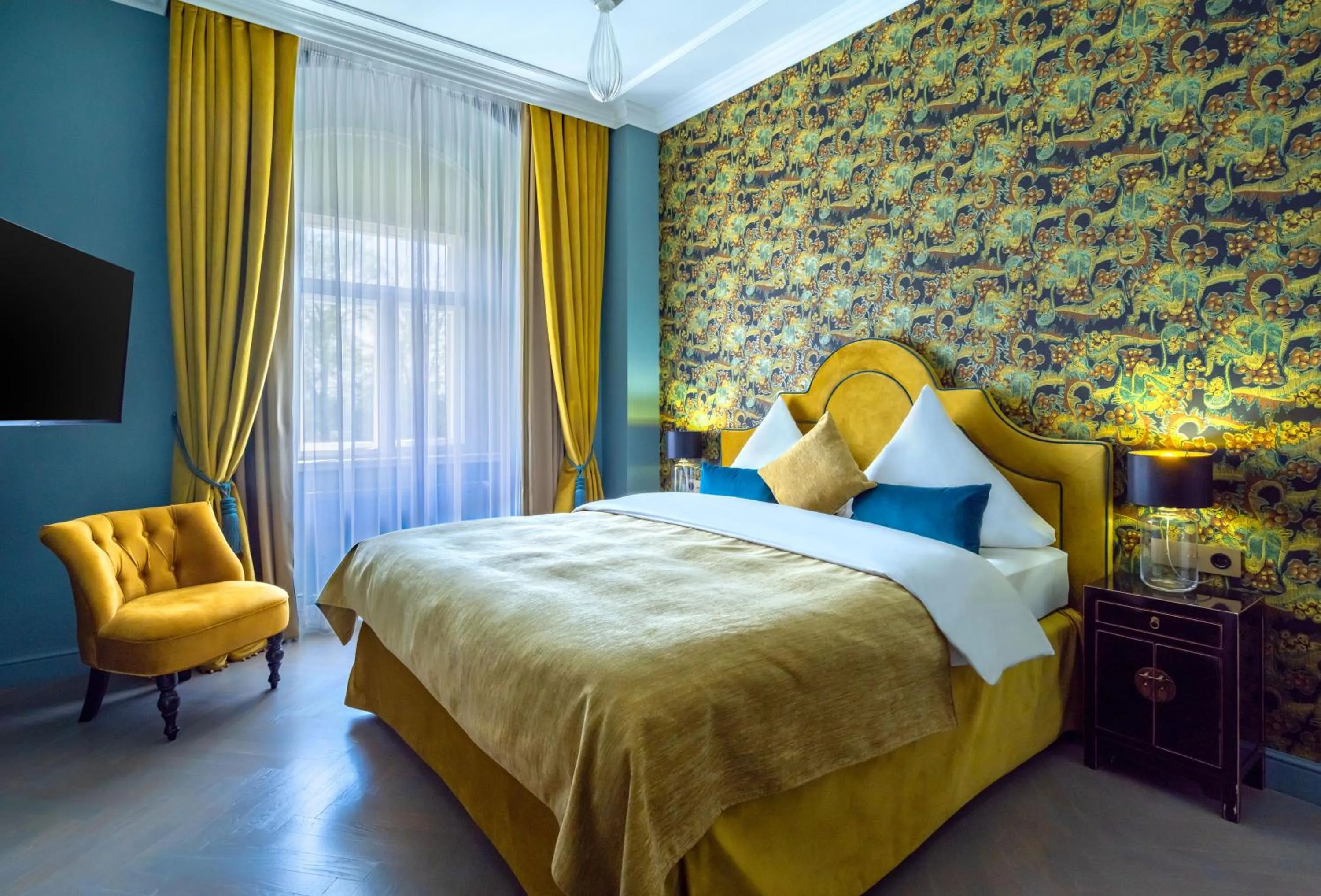 Bedroom, Bed in Schloßhotel Althörnitz Neubau