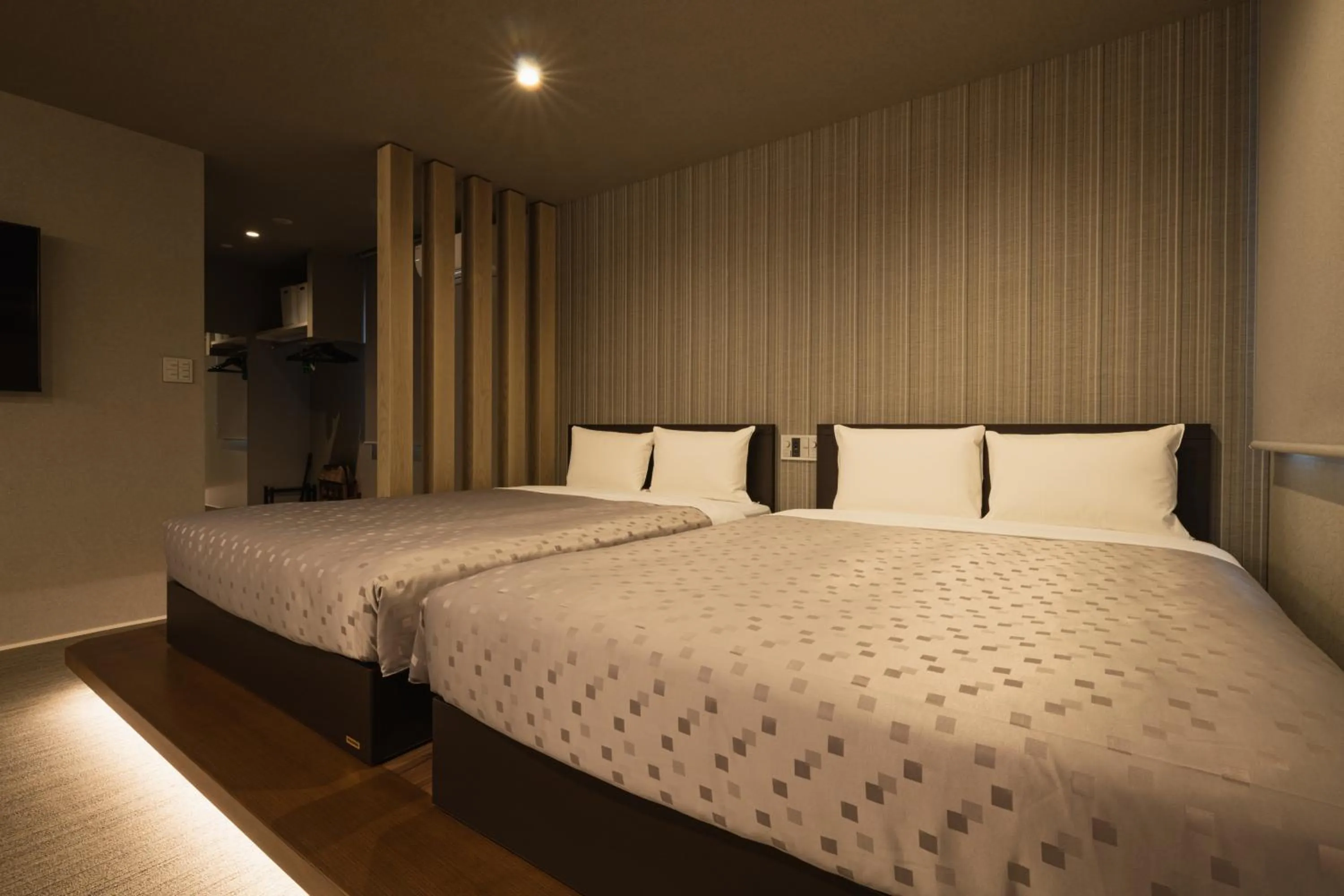 Bed in GRAND BASE Hakata Station