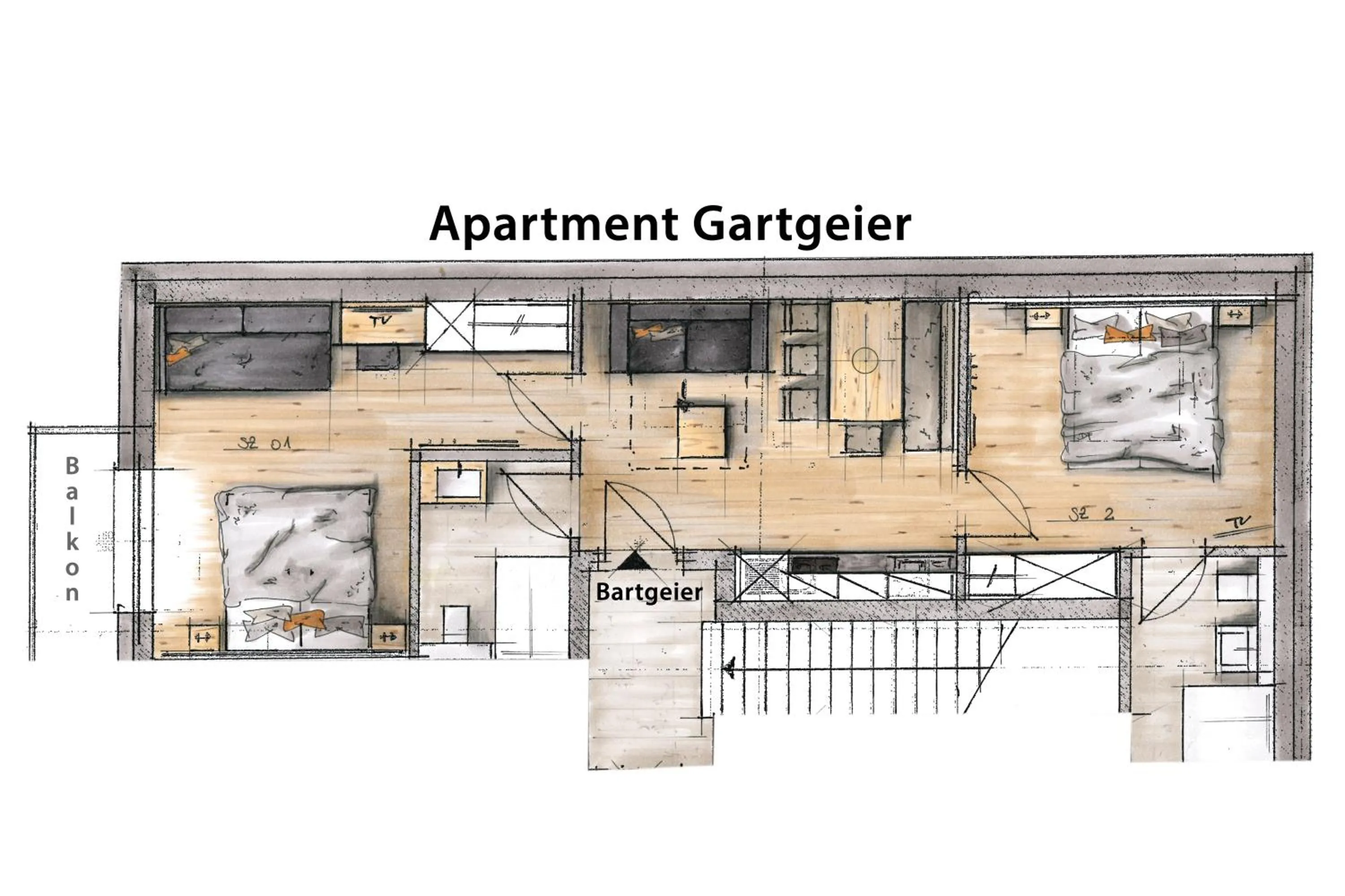 Floor plan in Bauernhaus Martinus