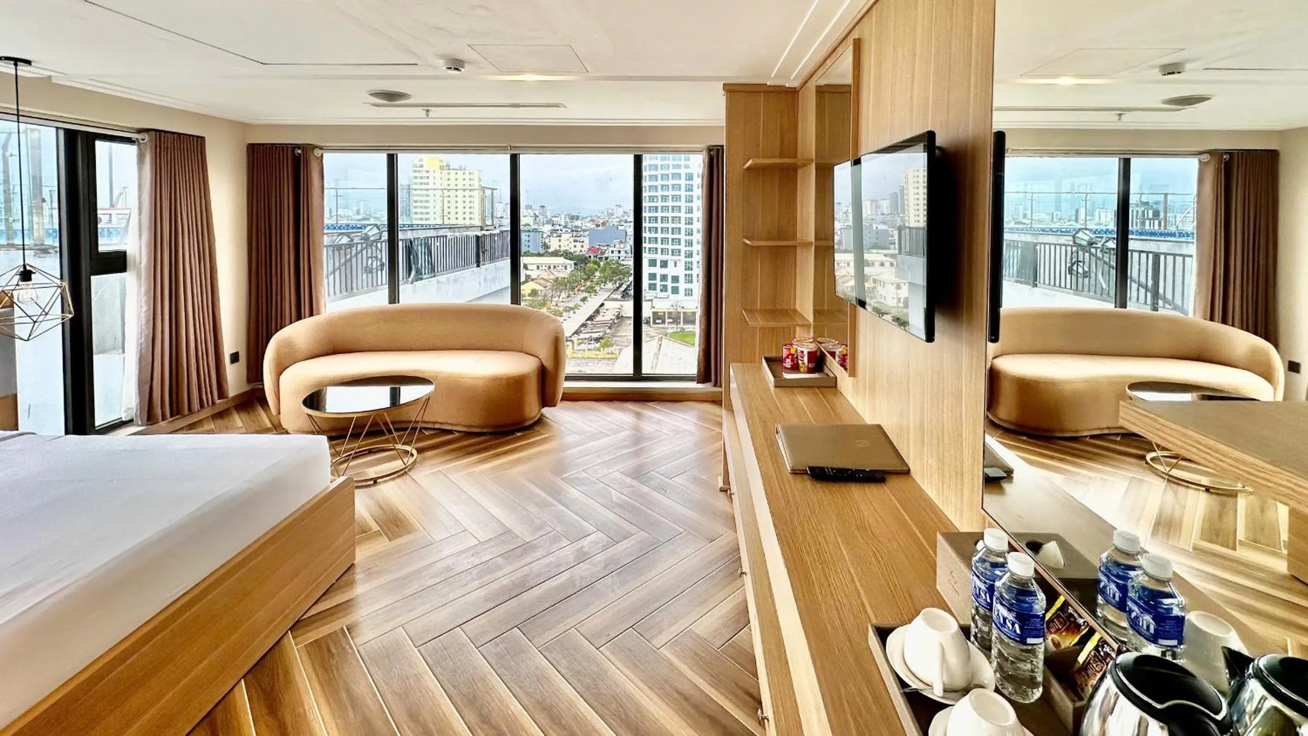 Seating area, Bed in Adela Boutique Hotel - Infinity Pool