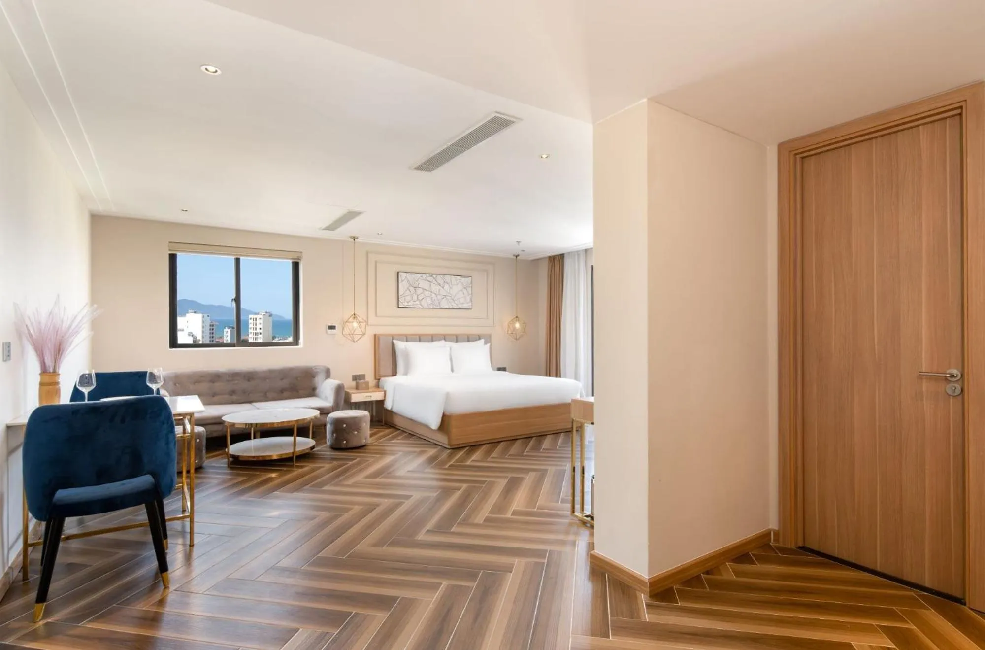 Living room, Bed in Adela Boutique Hotel - Infinity Pool