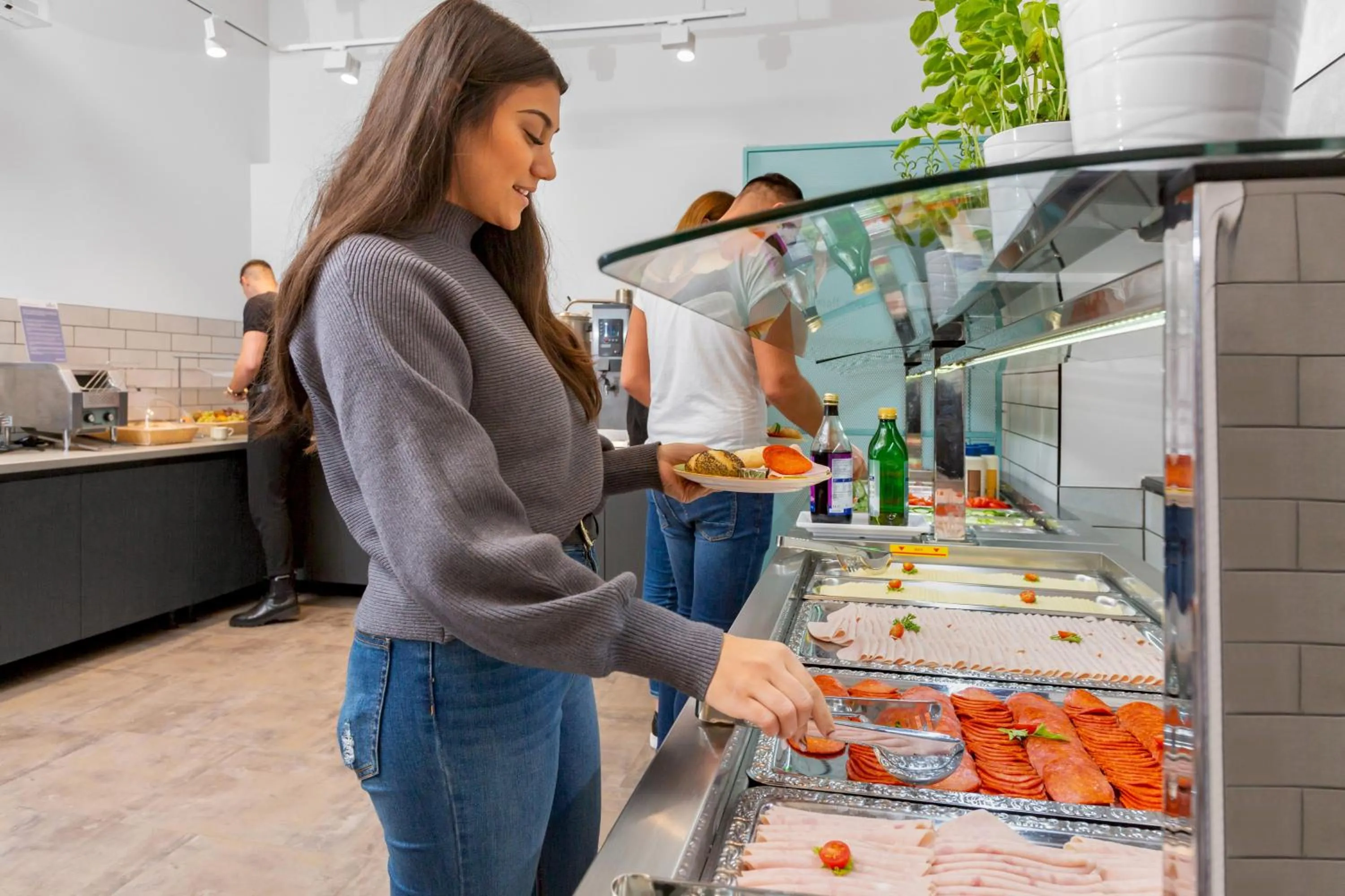 Buffet breakfast in a&o Budapest City