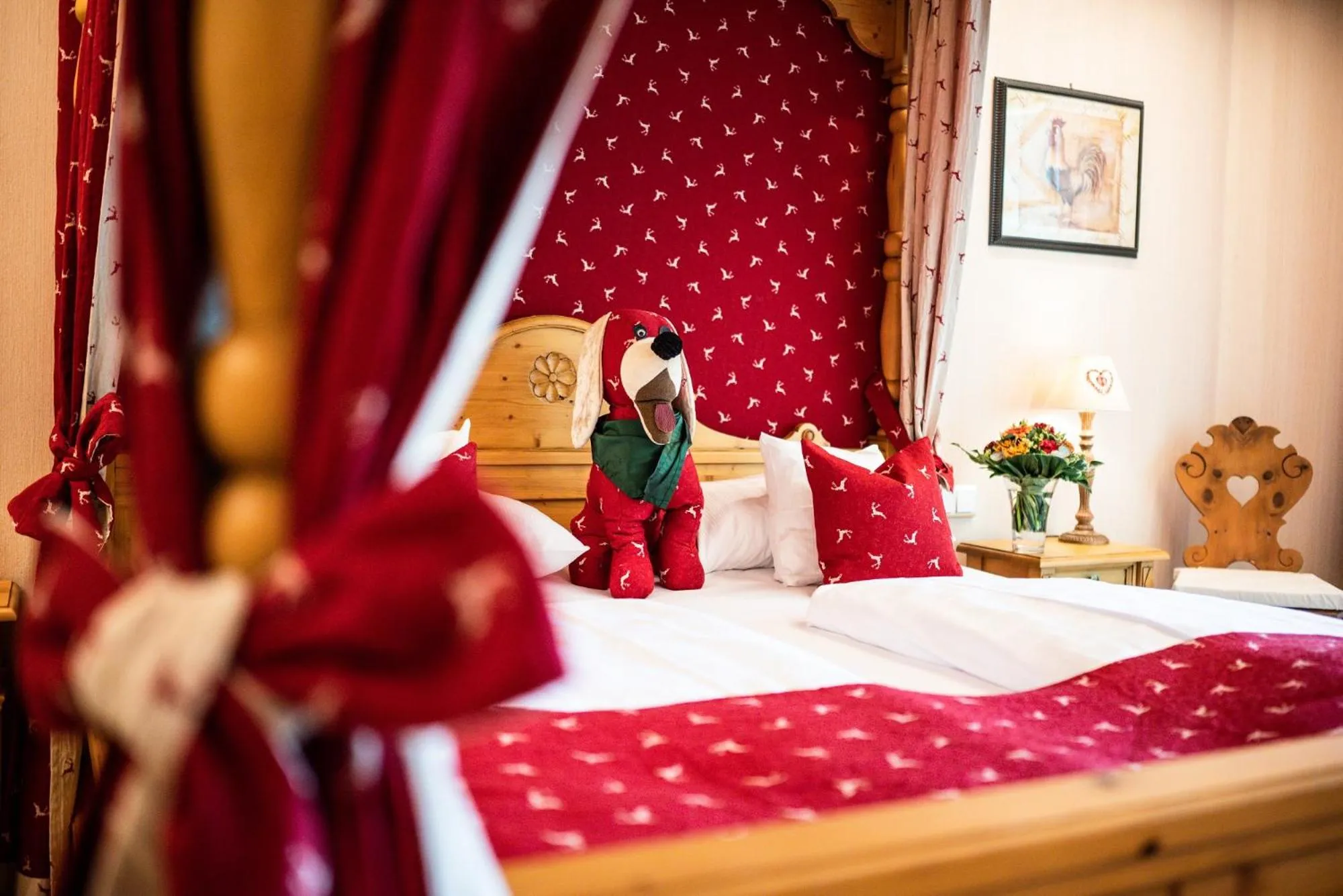 Bed in Hotel Weisser Bär